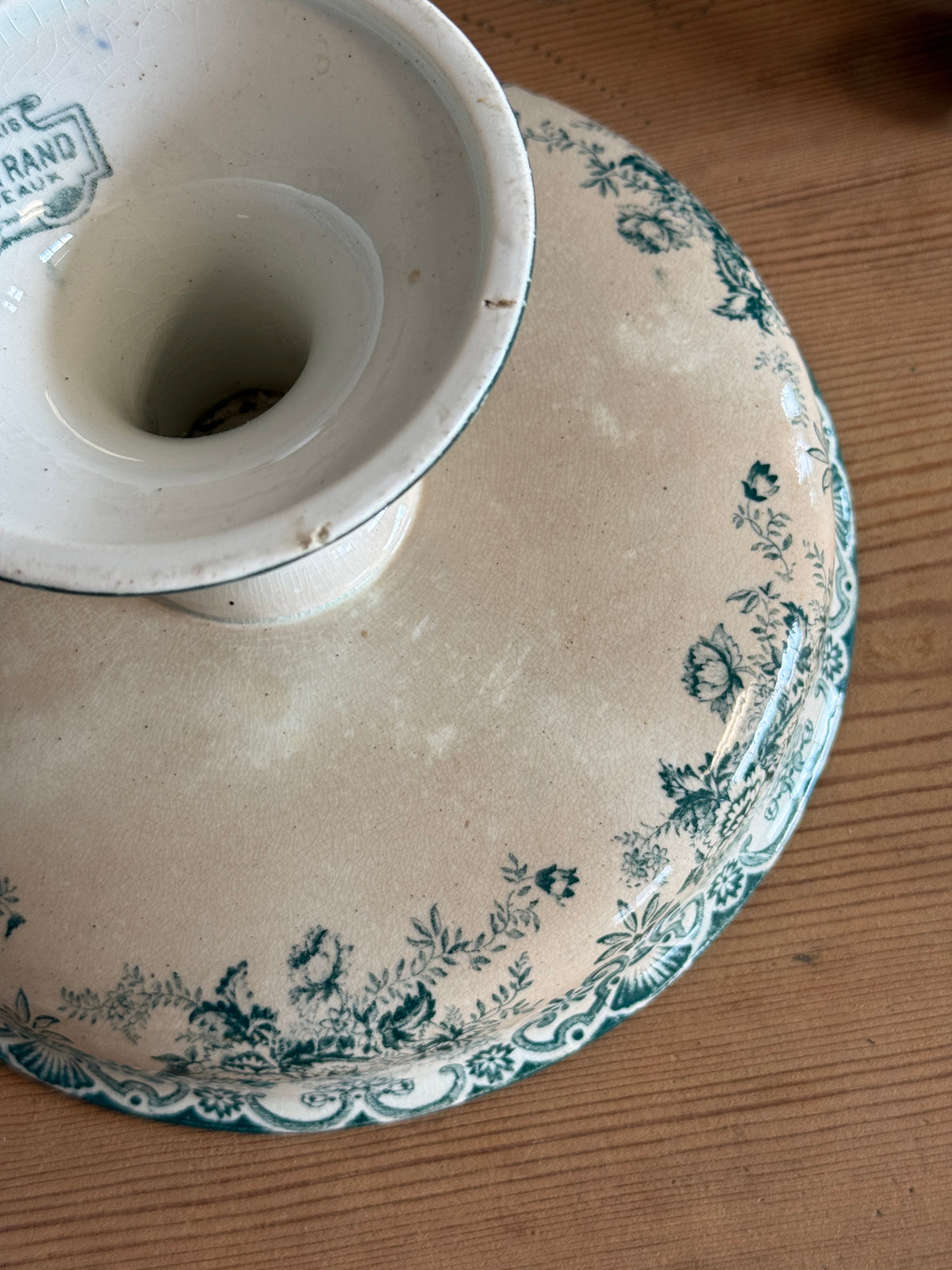 Antique Ironstone Cake Stand