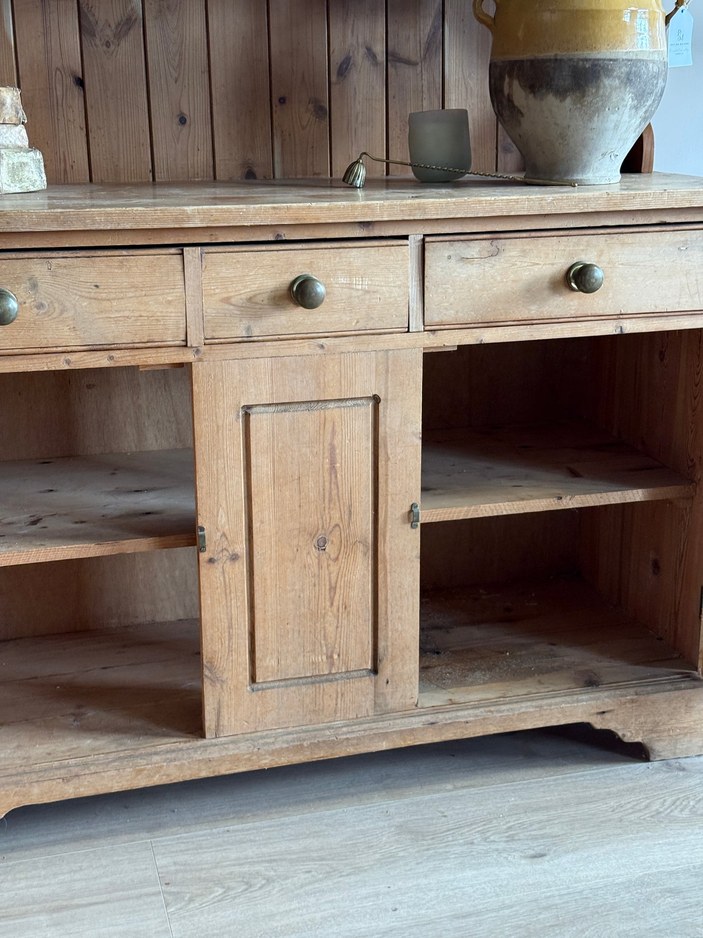 Antique English Pine Hutch