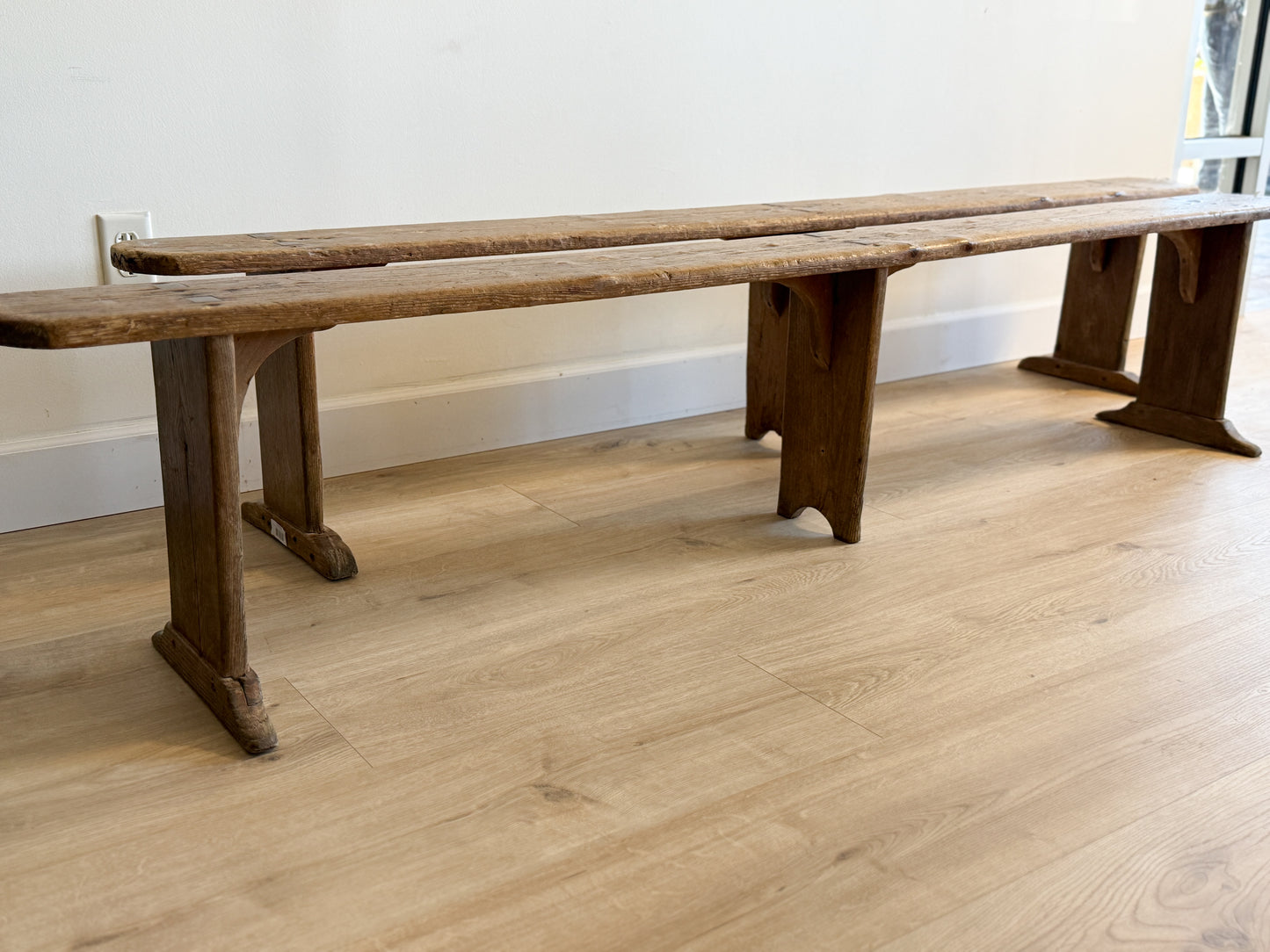 Pair of Antique French Oak Benches