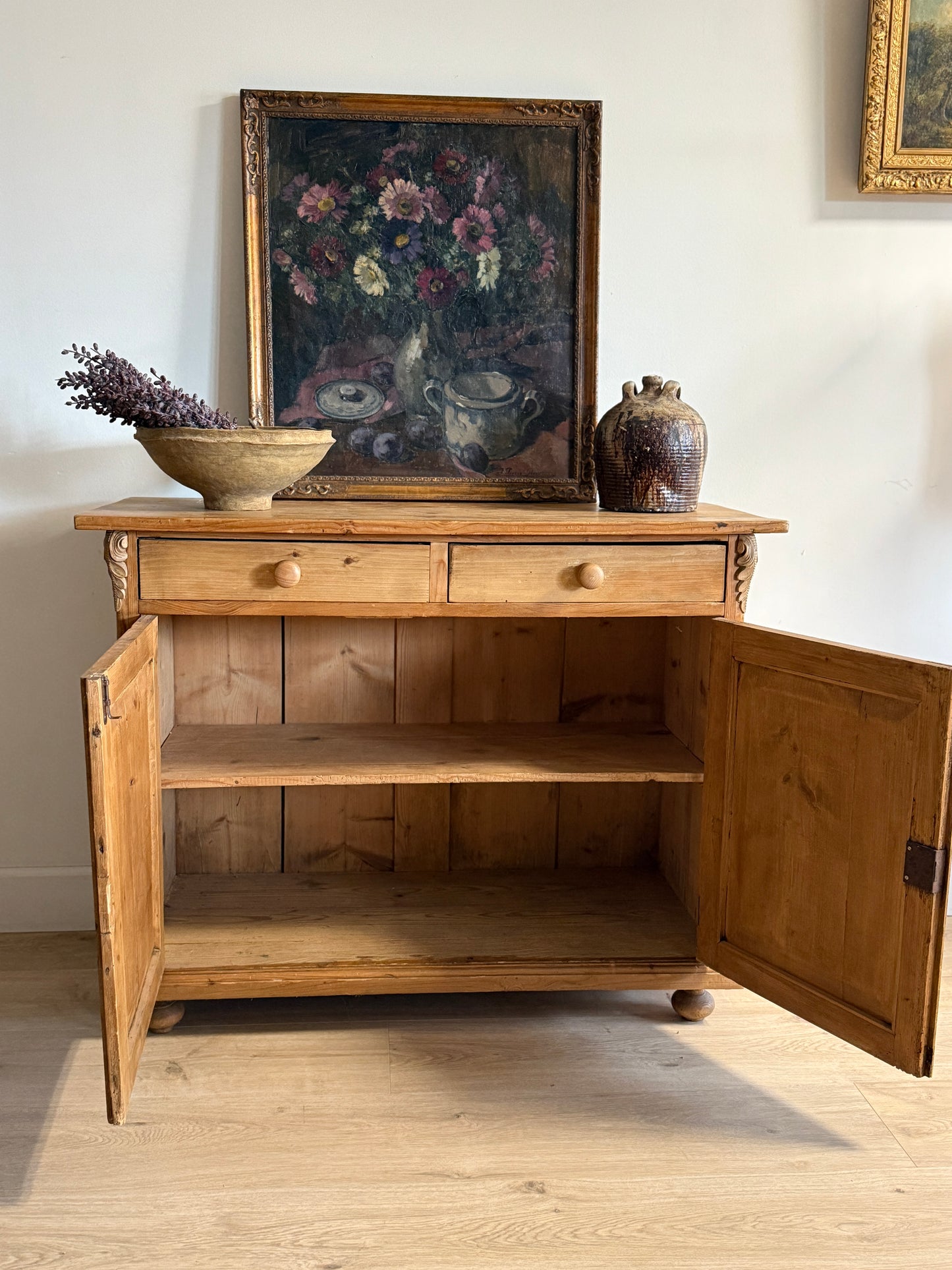 Antique English Pine Sideboard