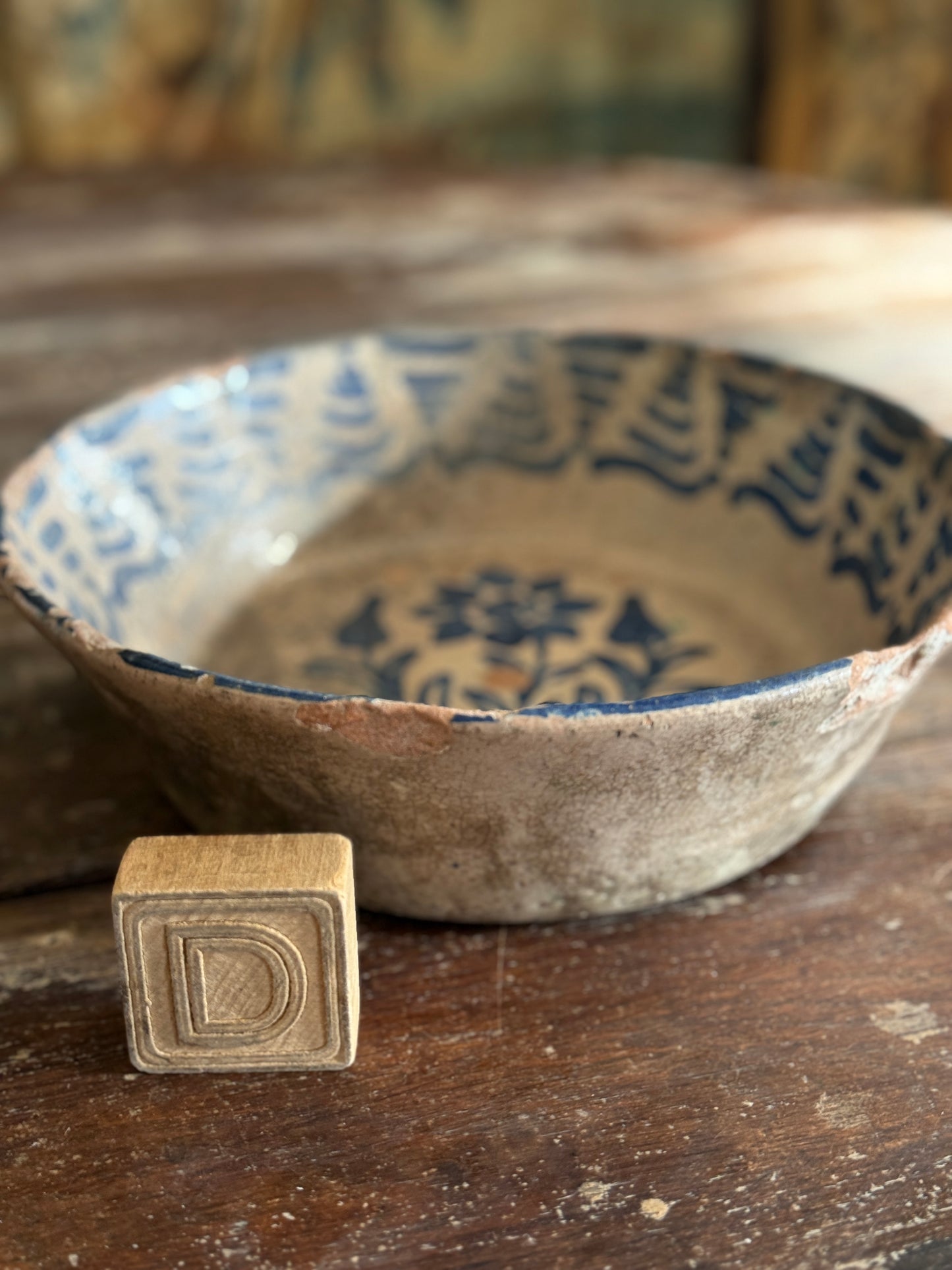 Rare Antique Spanish Fajaluaza Bowls - Medium