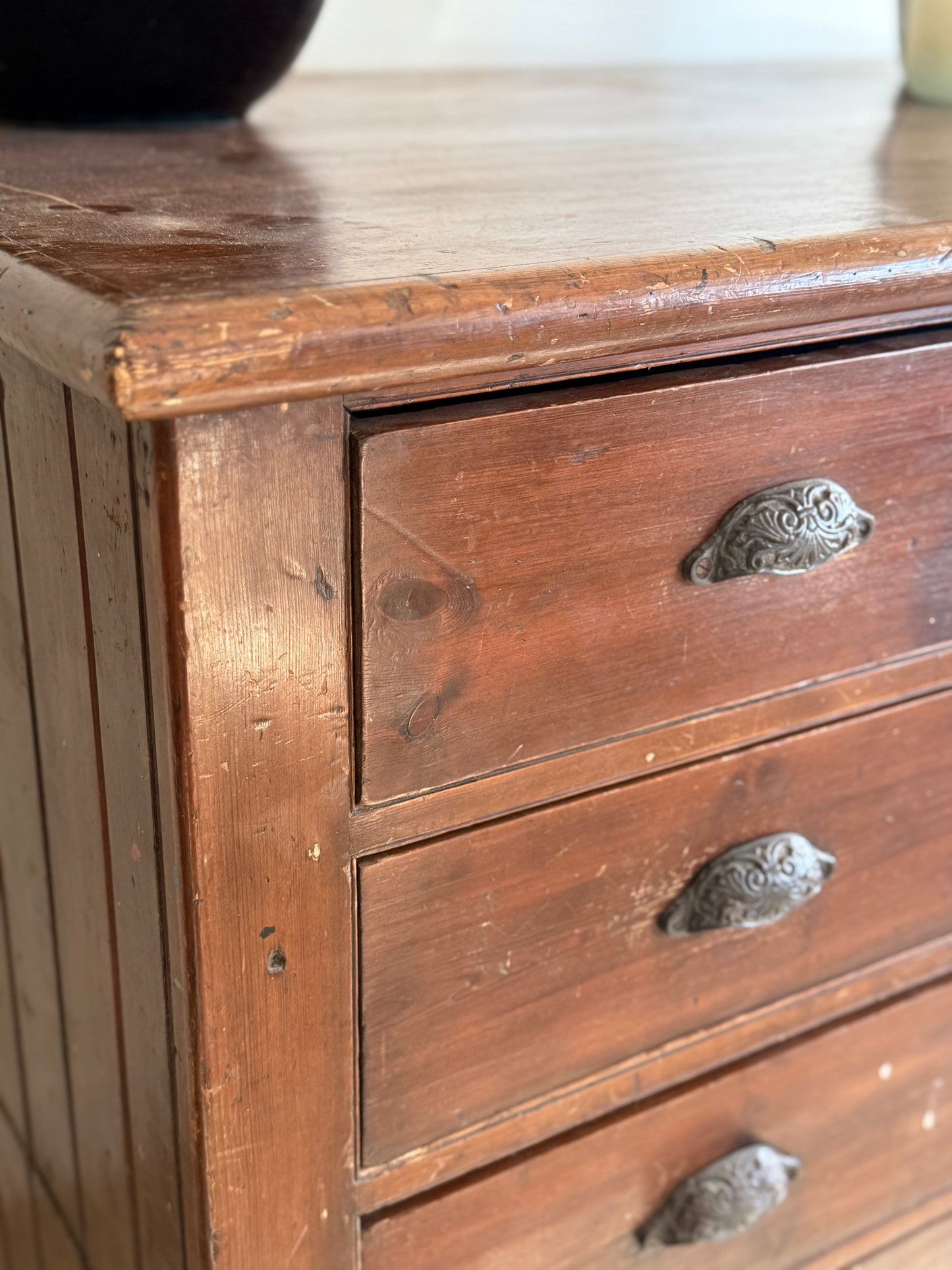 Large Antique English Filing Chest of Drawers/Dresser