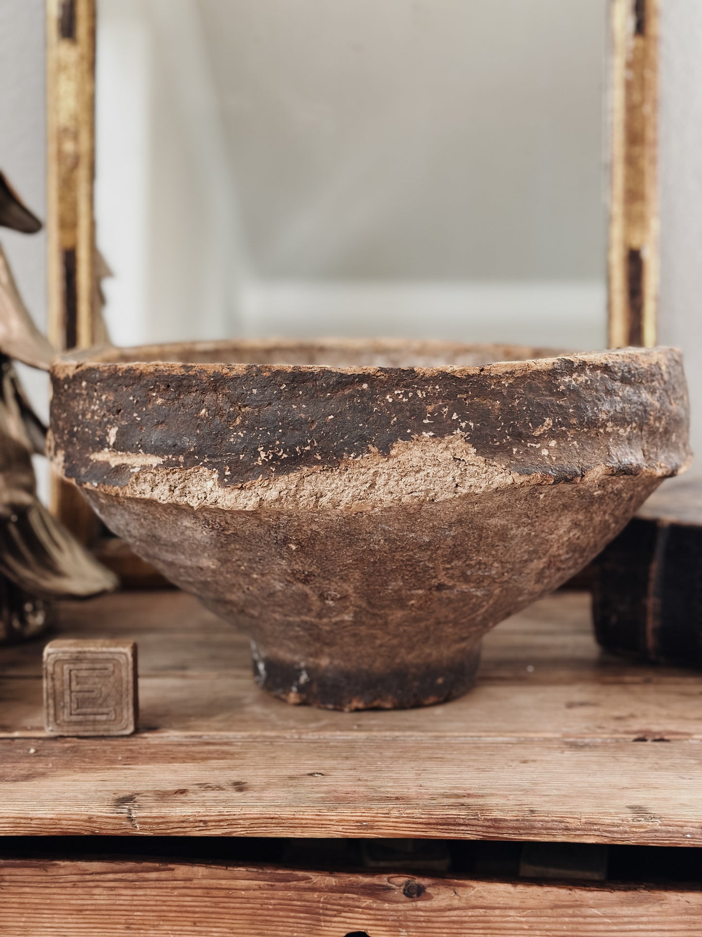 Extra Large Vintage Paper Mache Bowls