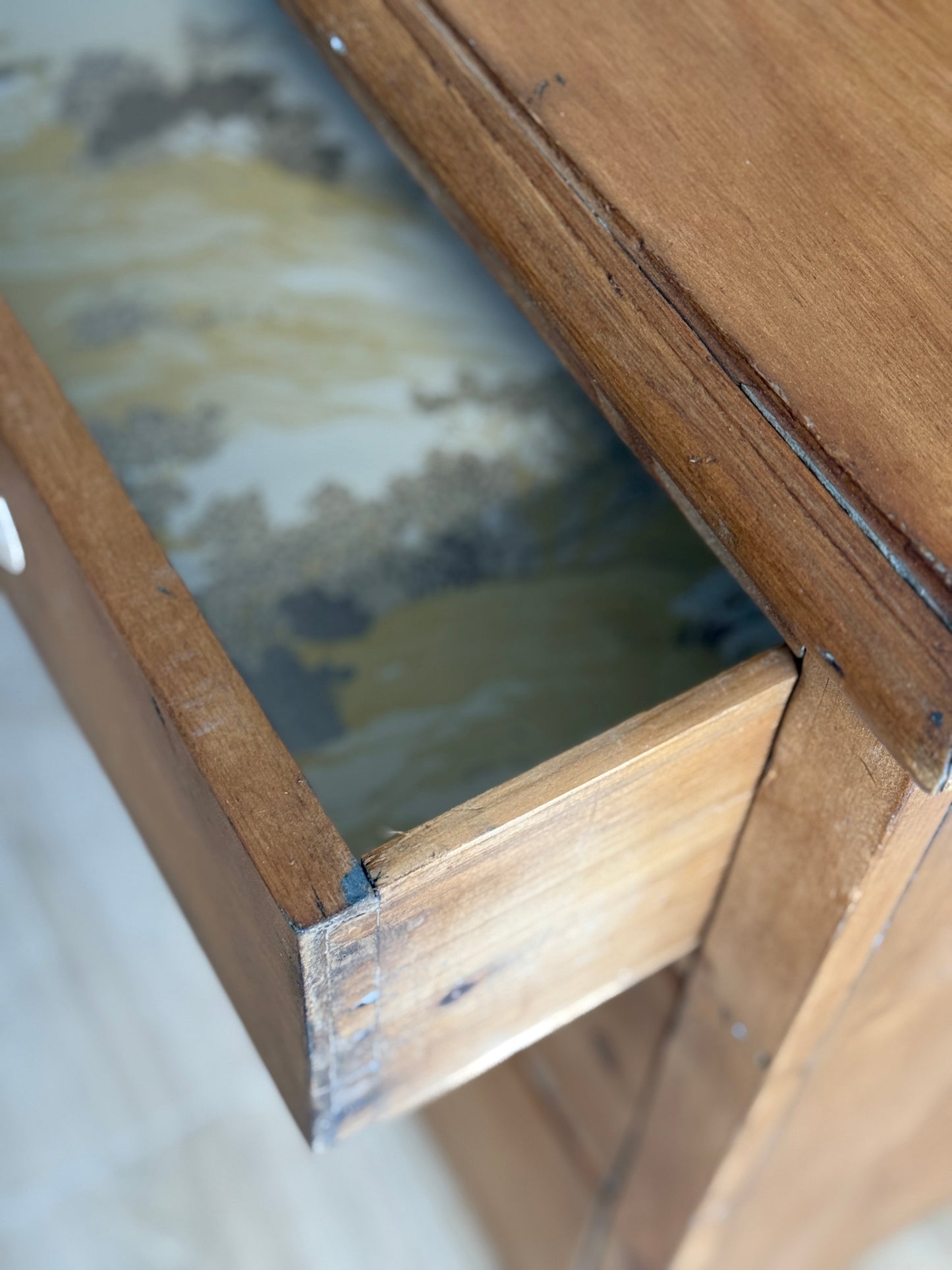 Antique English Pine Dresser/Chest of Three Drawers