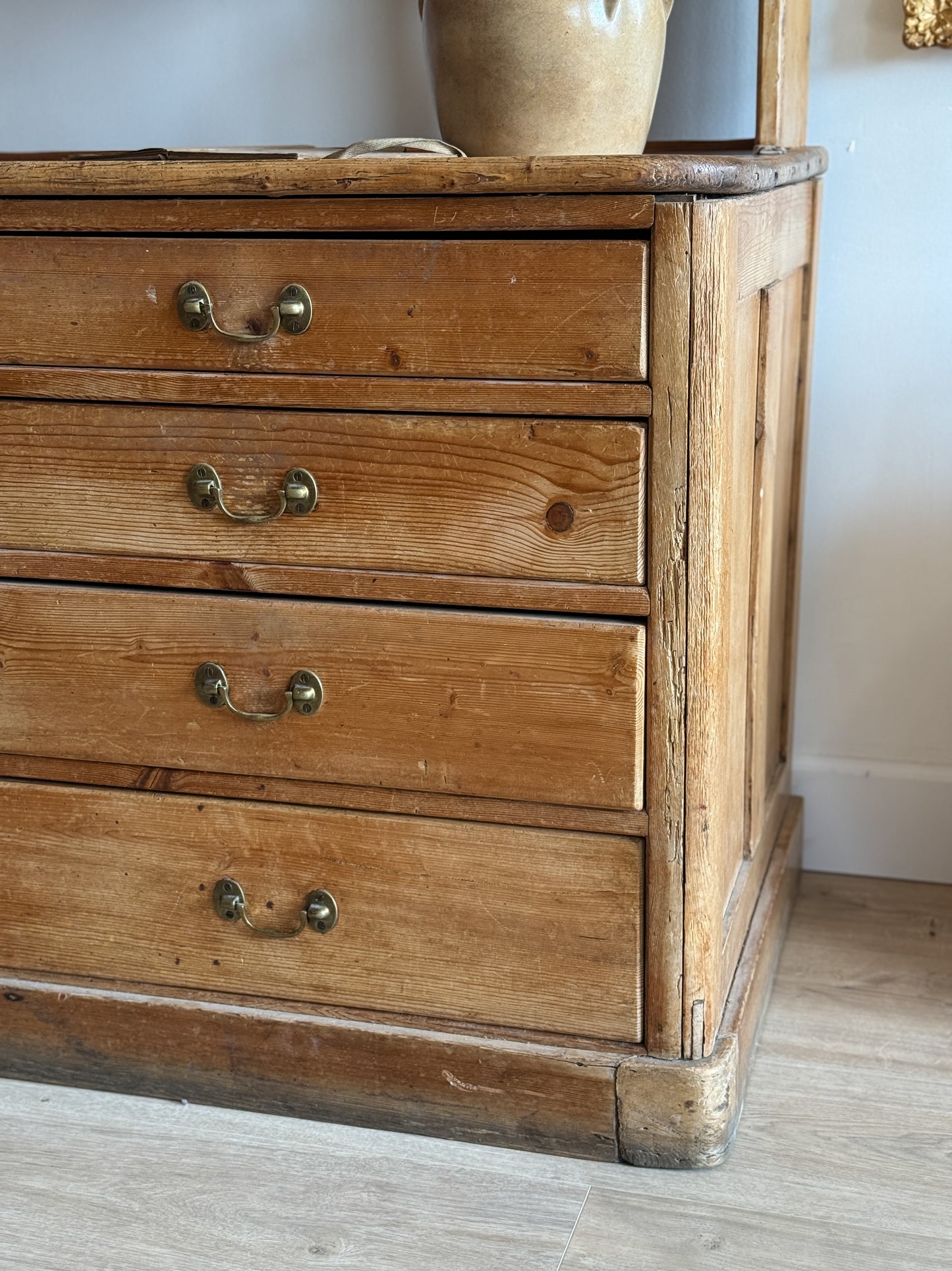 Large Antique English Stepback Hutch