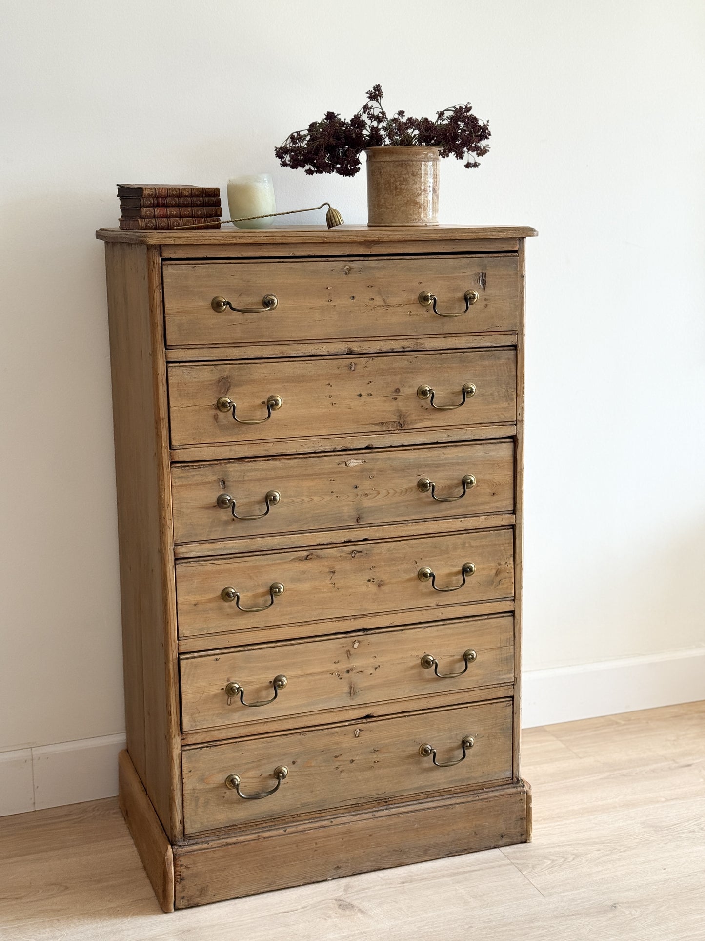 Antique English Tall Boy Chest of Drawers