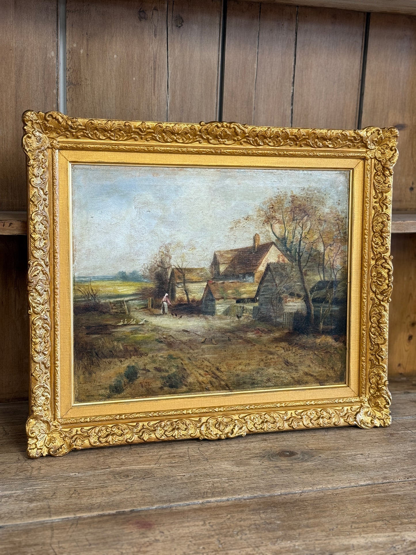 Original Antique European Oil Painting, Annabel McKilligan 1920