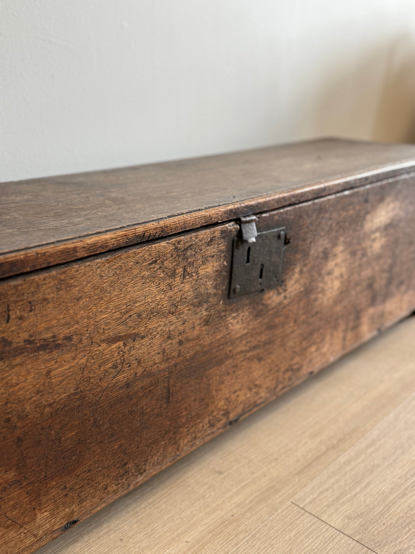Antique English Oak Sod Box/Trunk
