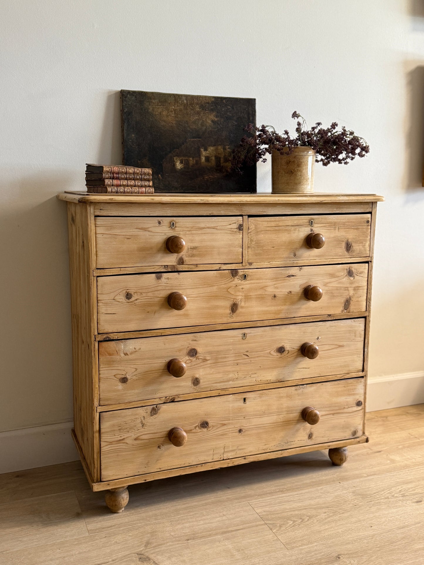Antique English Pine Dresser/Chest of Drawers