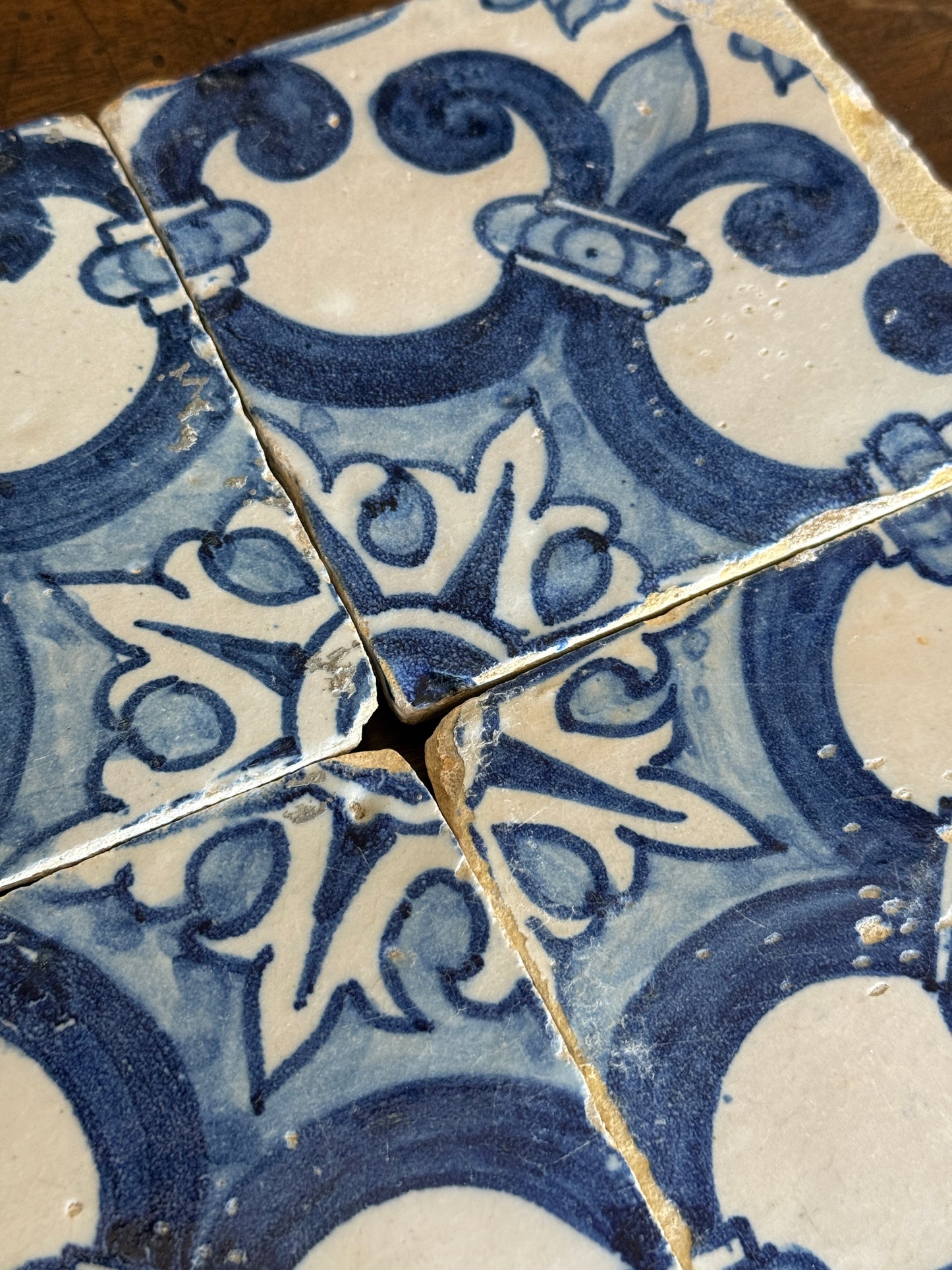 Set of Four Mid 18th Century Portuguese Tiles (2 sets available)