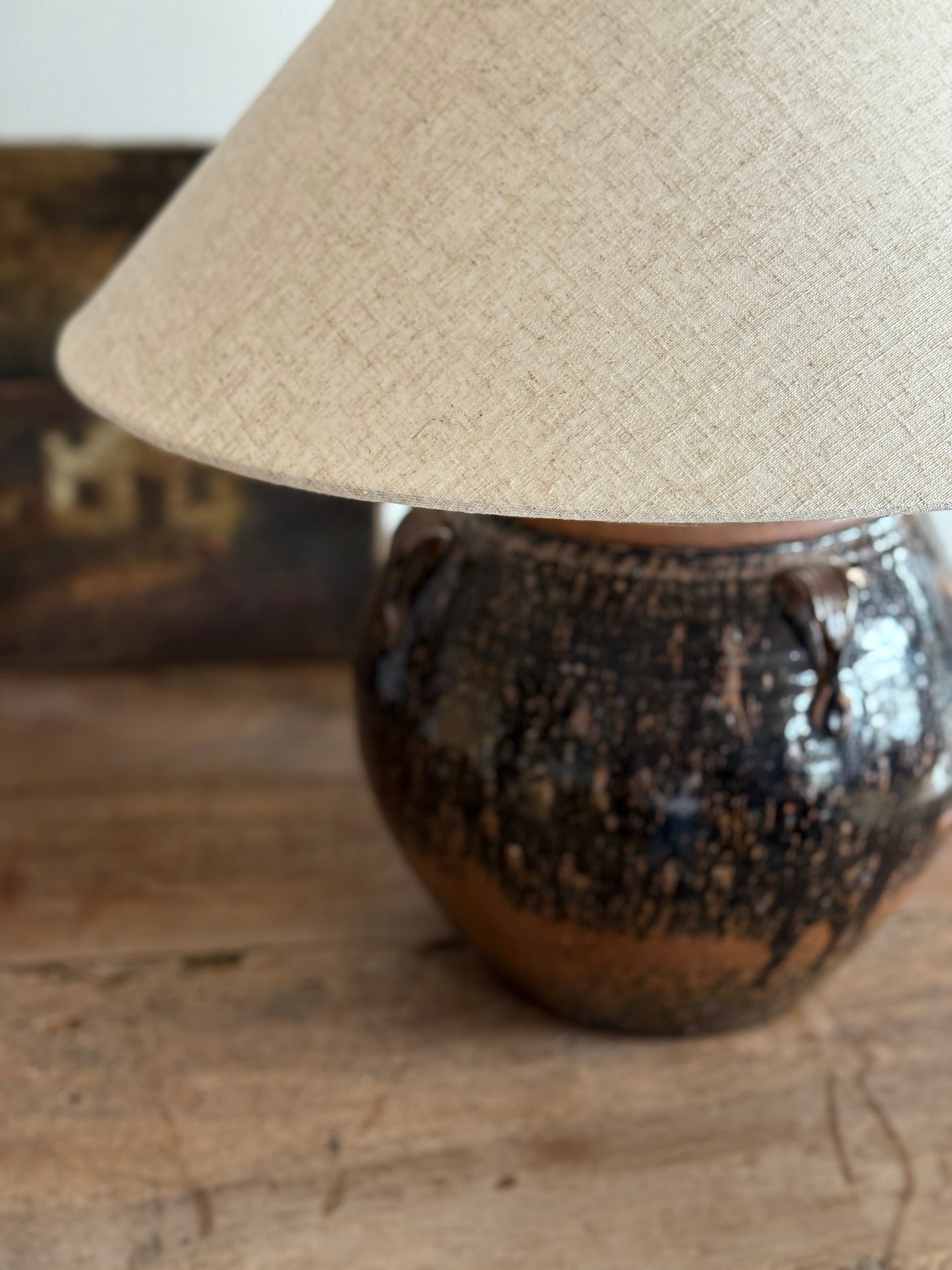 Vintage Pot lamps with Handles