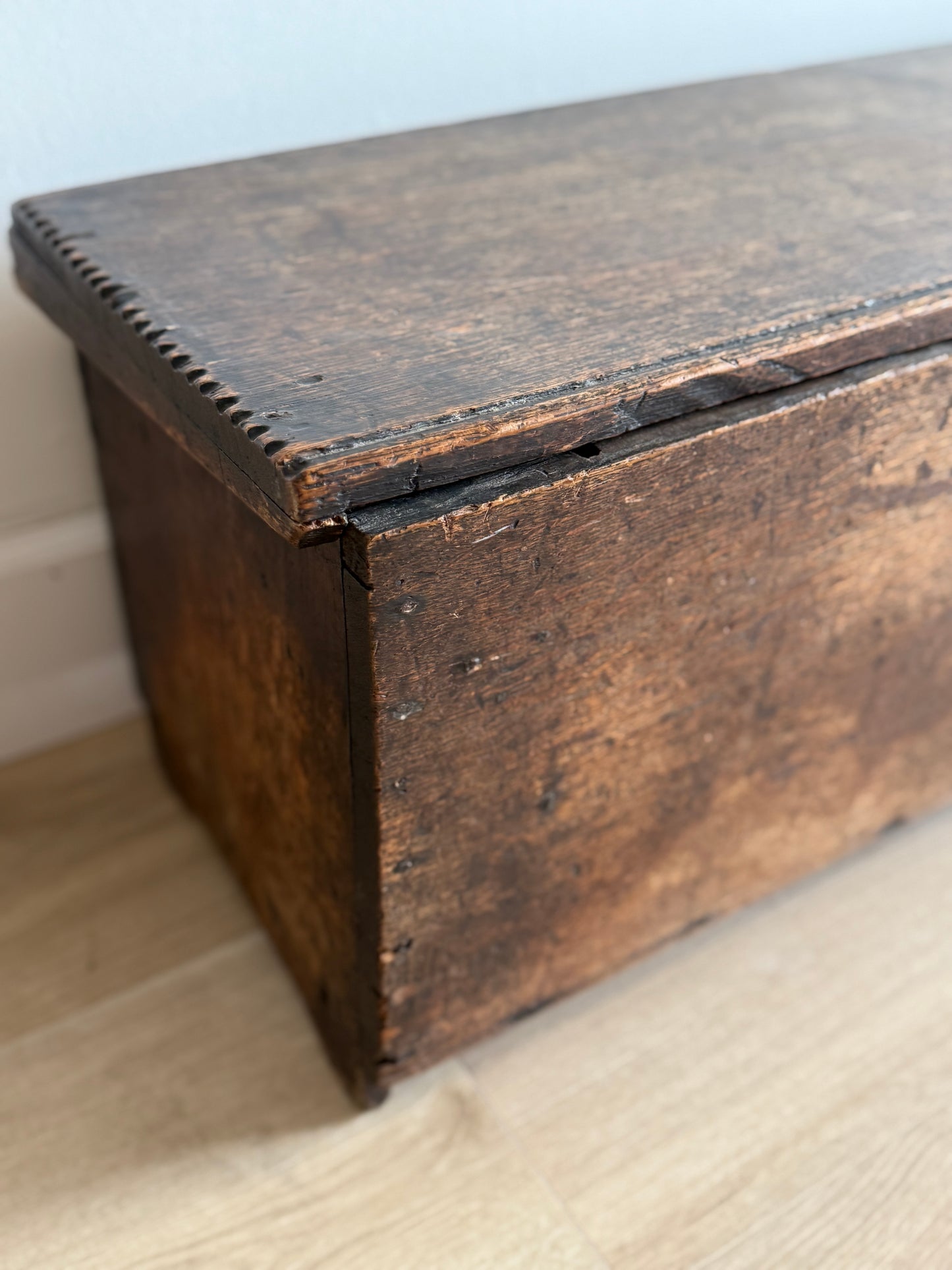 Antique English Oak Sod Box/Trunk