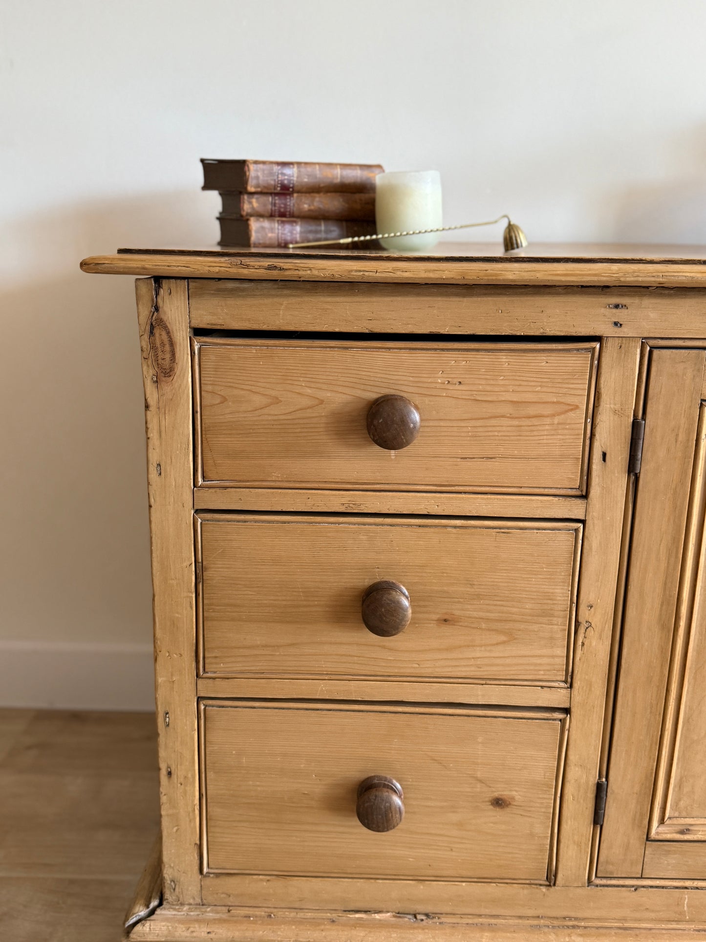 Antique English Pine Sideboard