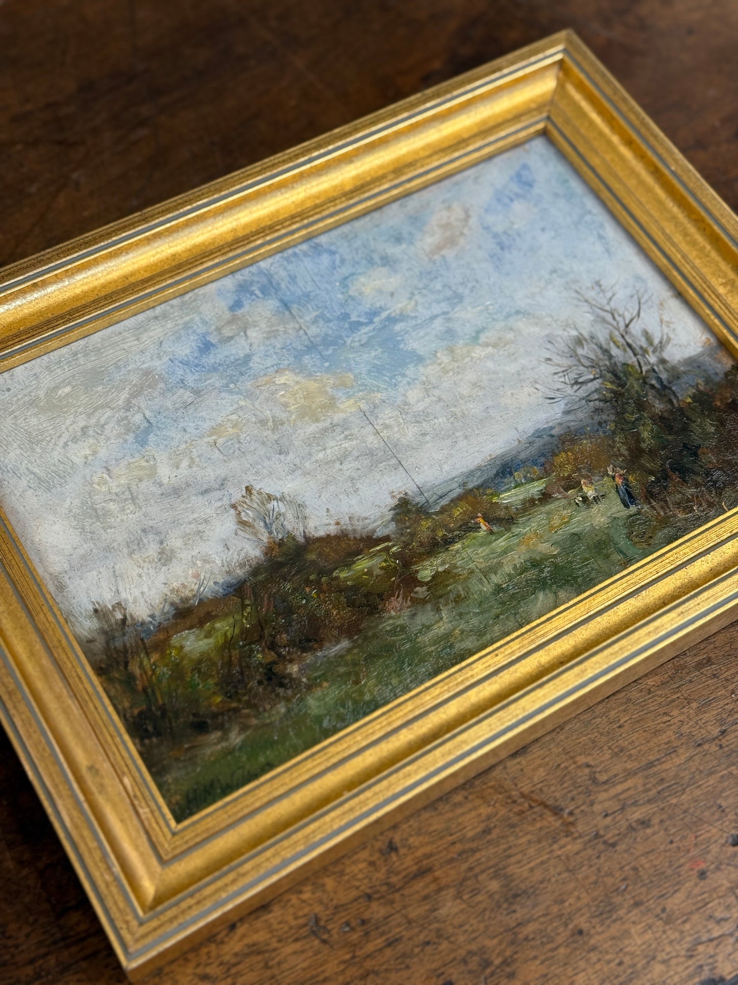 Antique English Oil Painting by HM Wilson