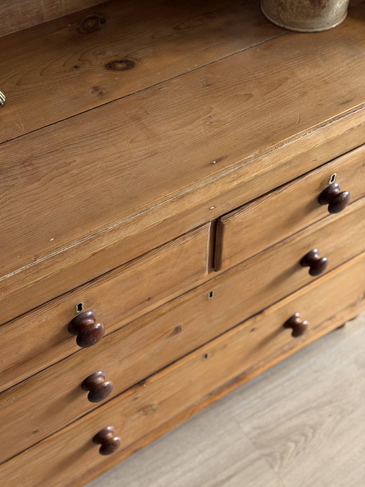 Antique English Pine Dresser/Chest of Drawers