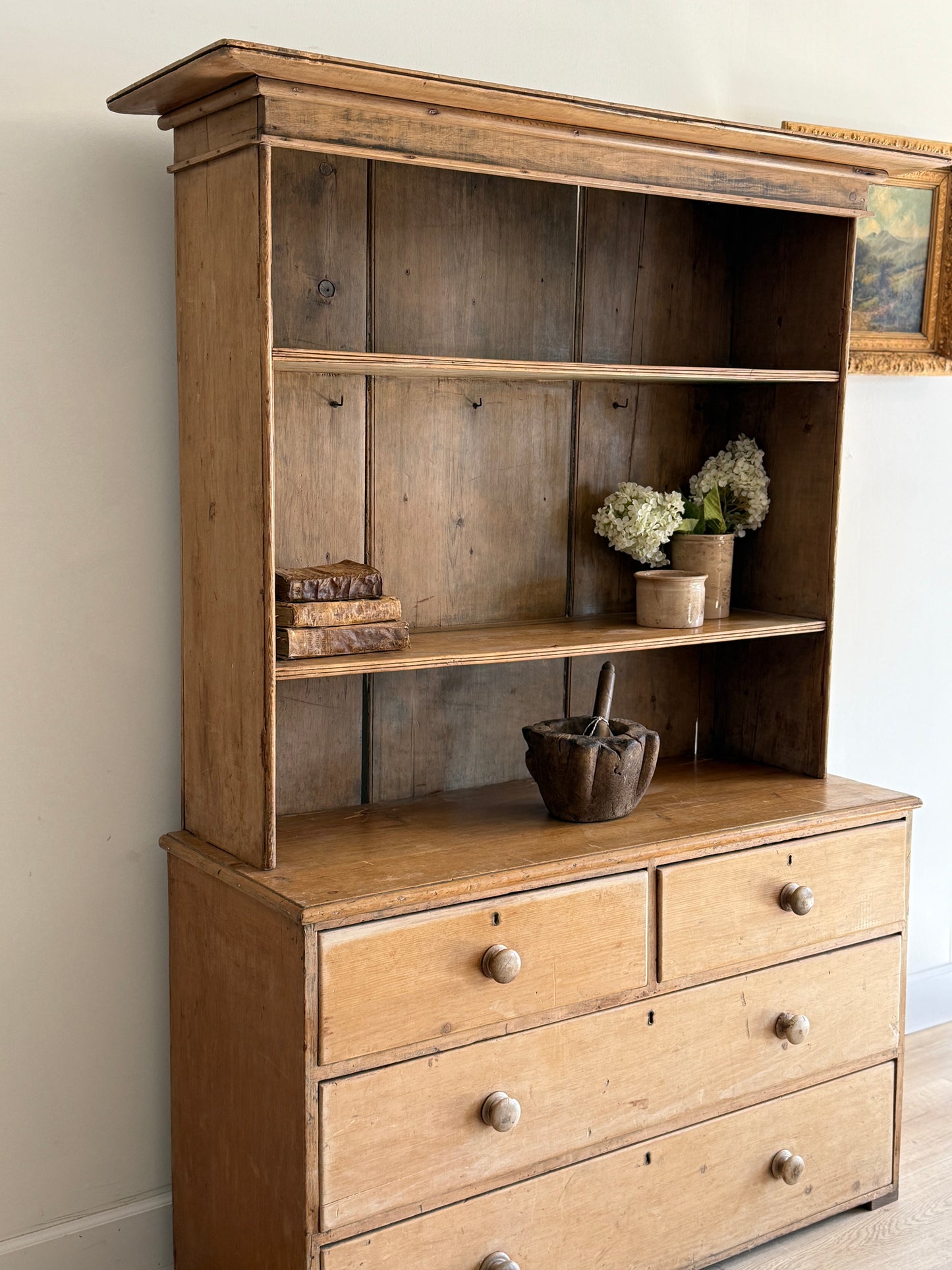Early 19th Century English Pine Hutch
