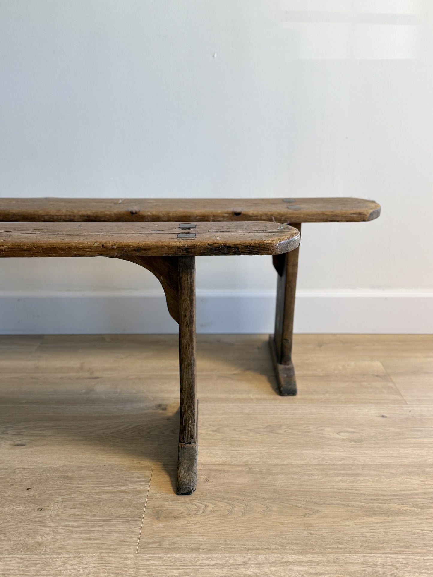 Pair of Antique French Oak Benches