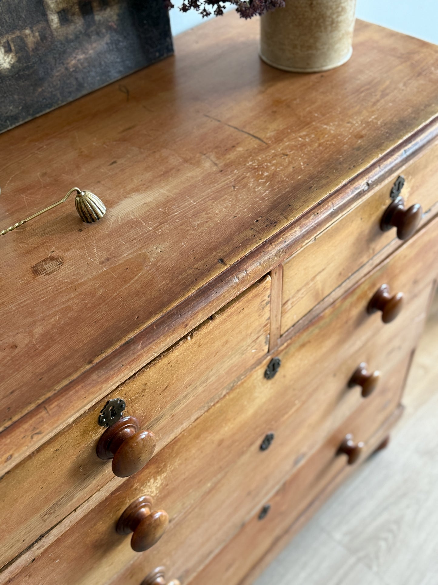 Antique English Pine Dresser/Chest of Drawers