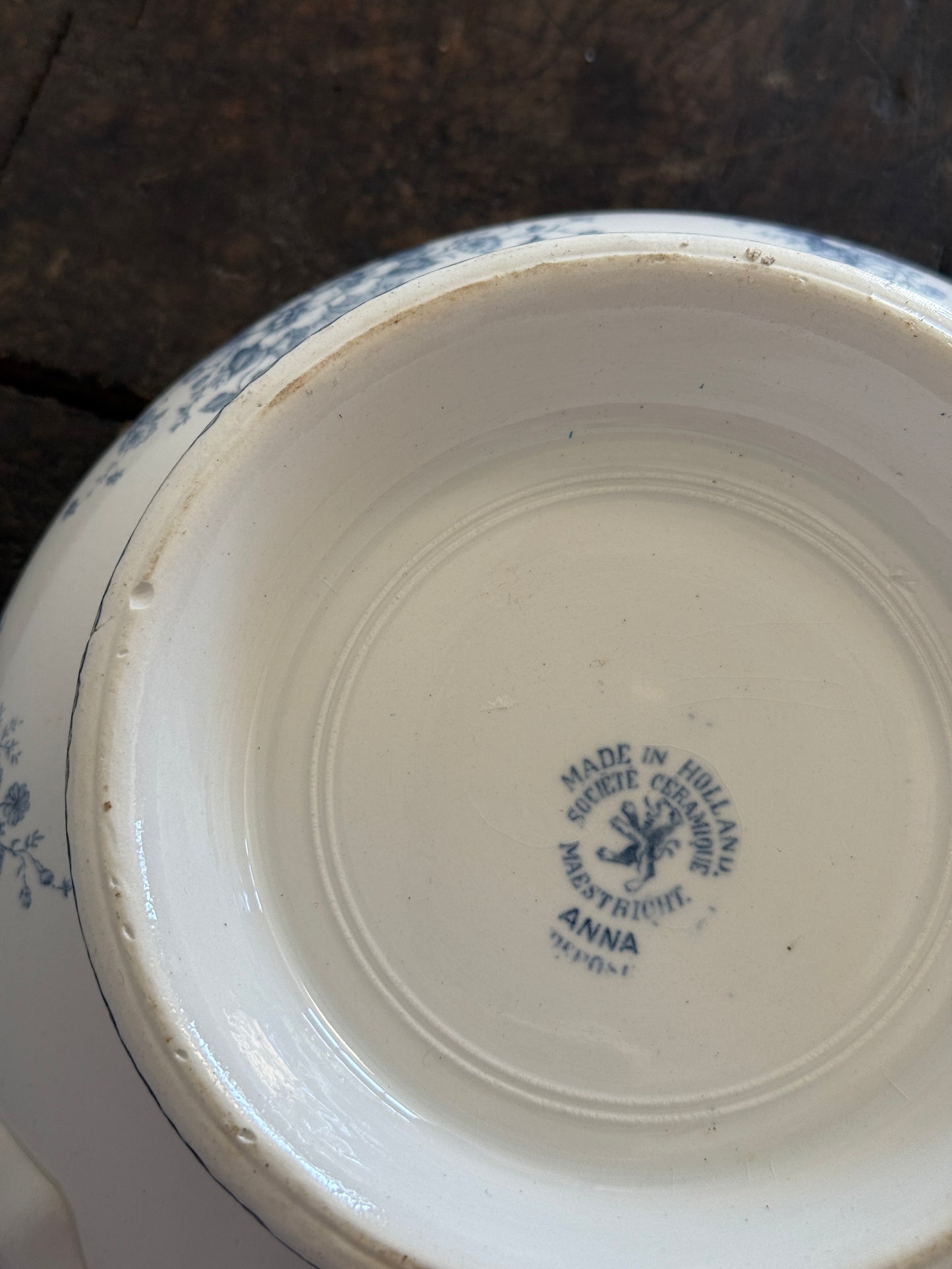 Antique Dutch Legiumere, Light Blue Floral Anna