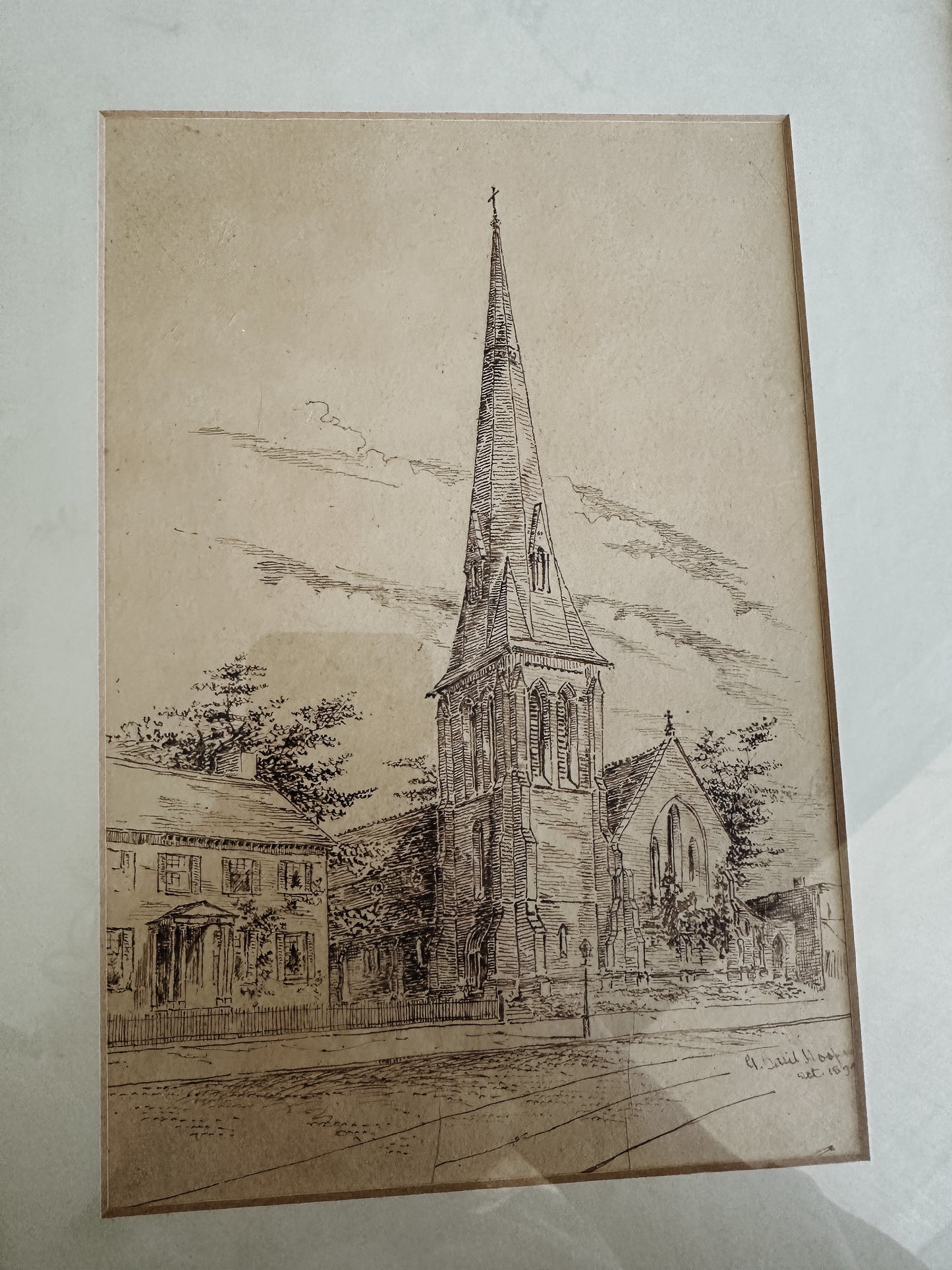 Original Antique Sketch, ca. 1890