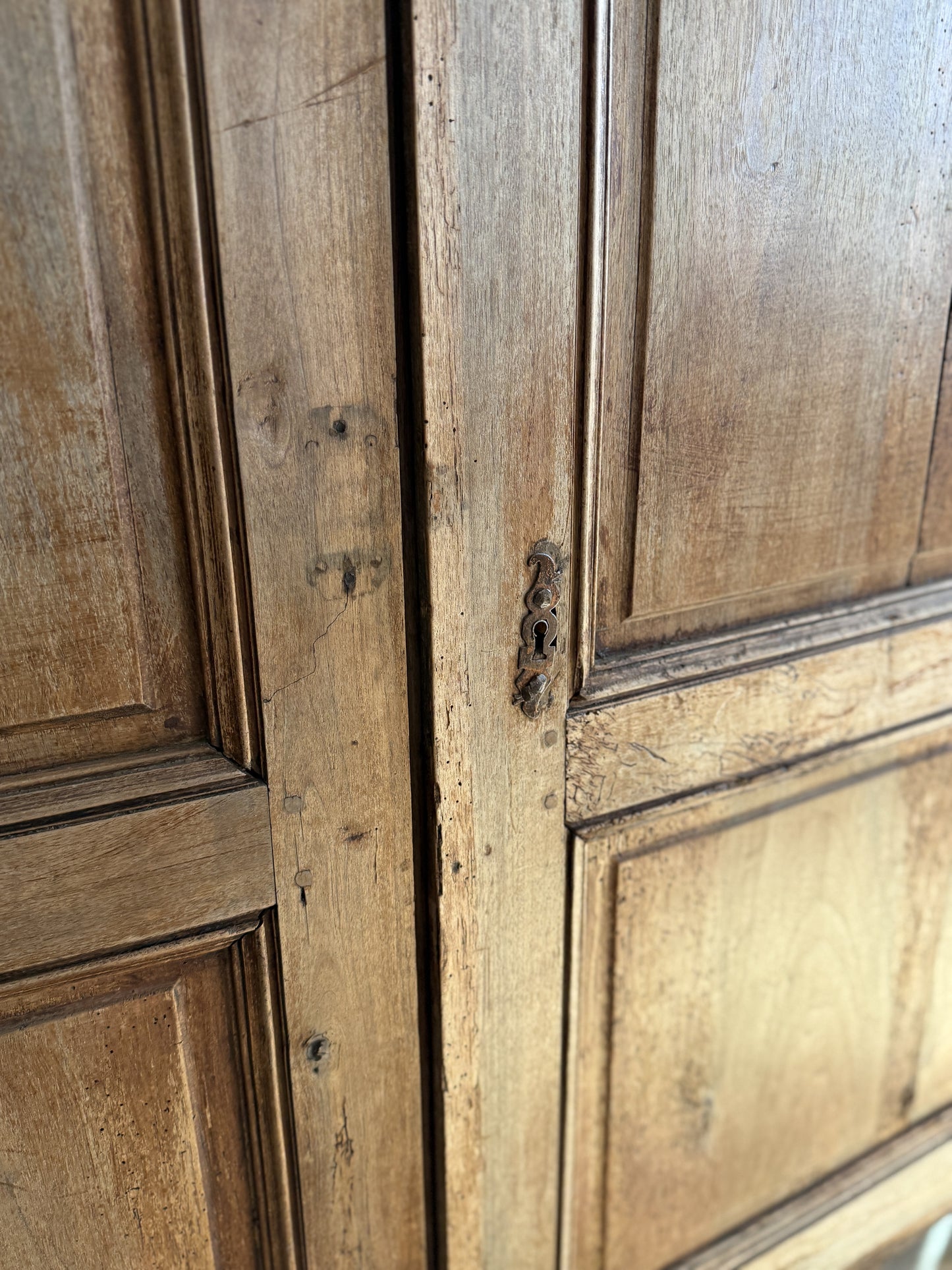 19th Century Bleached French Walnut Armoire