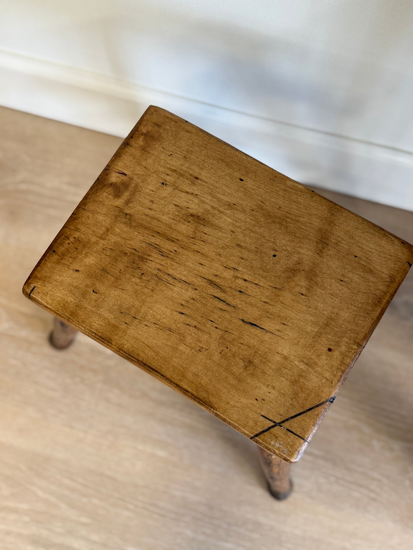 Antique English Wood Stool