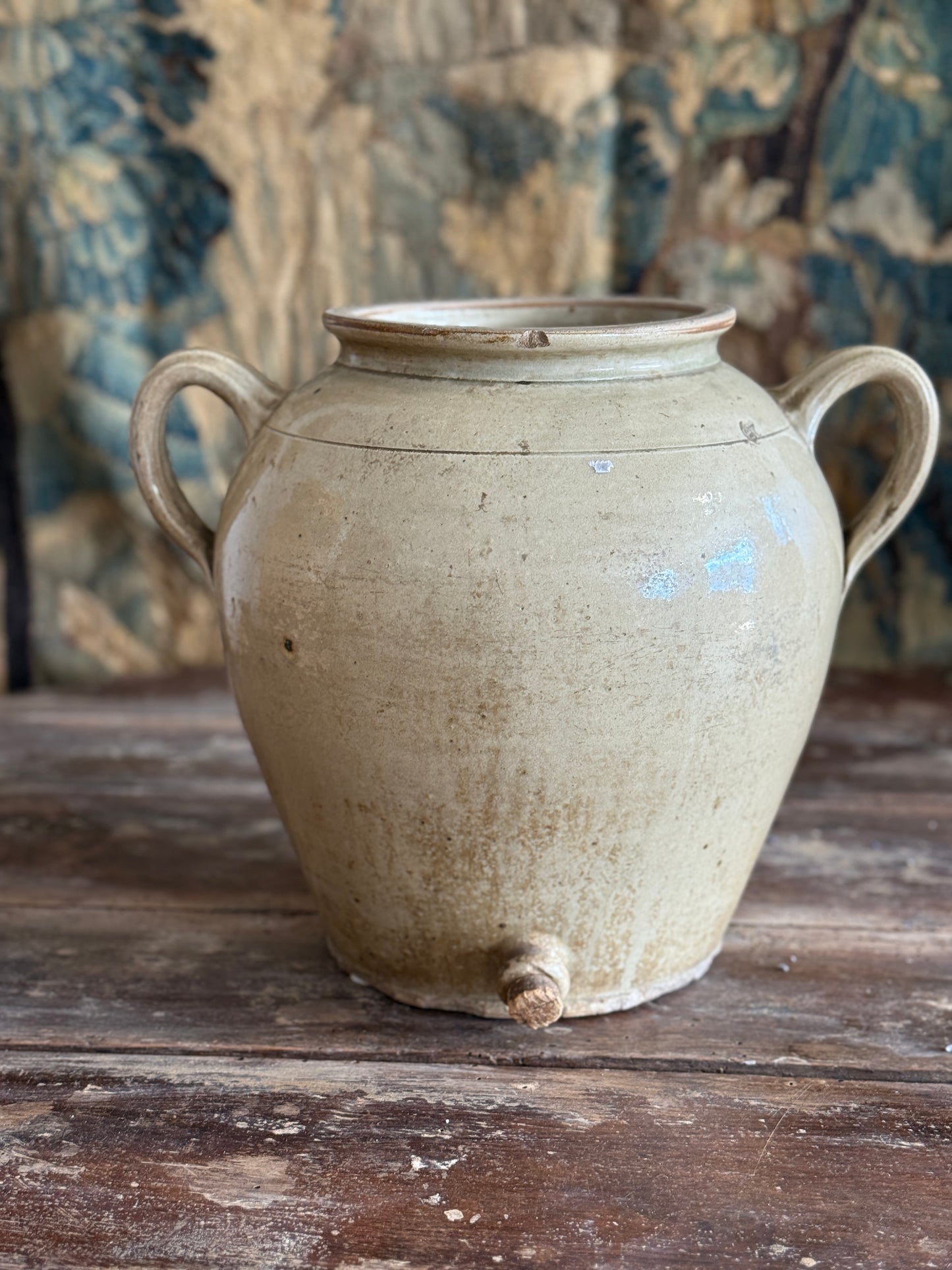 Antique French Pot with Cork