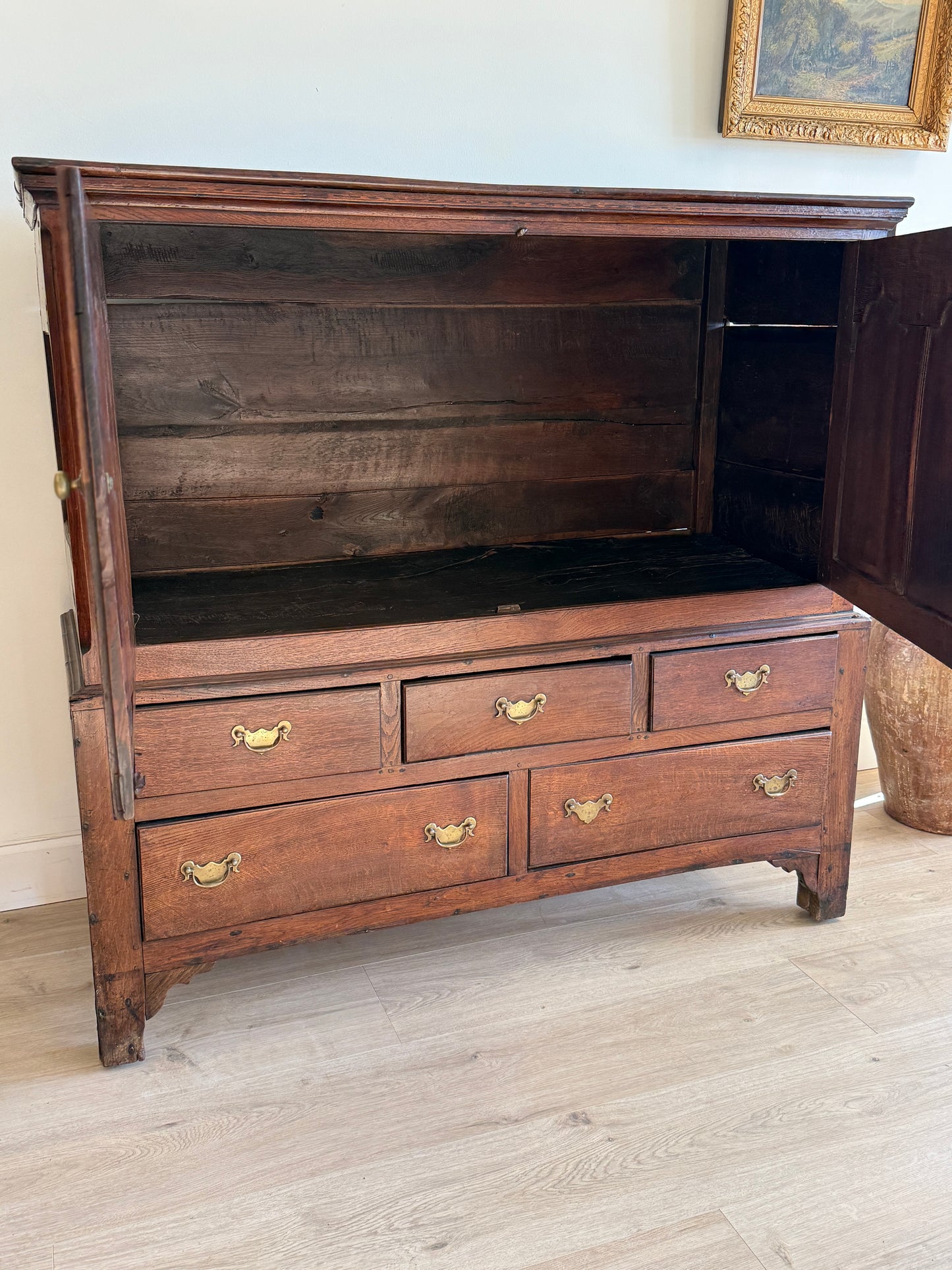 Early 19th Century English Oak Stable Cabinet/Hutch