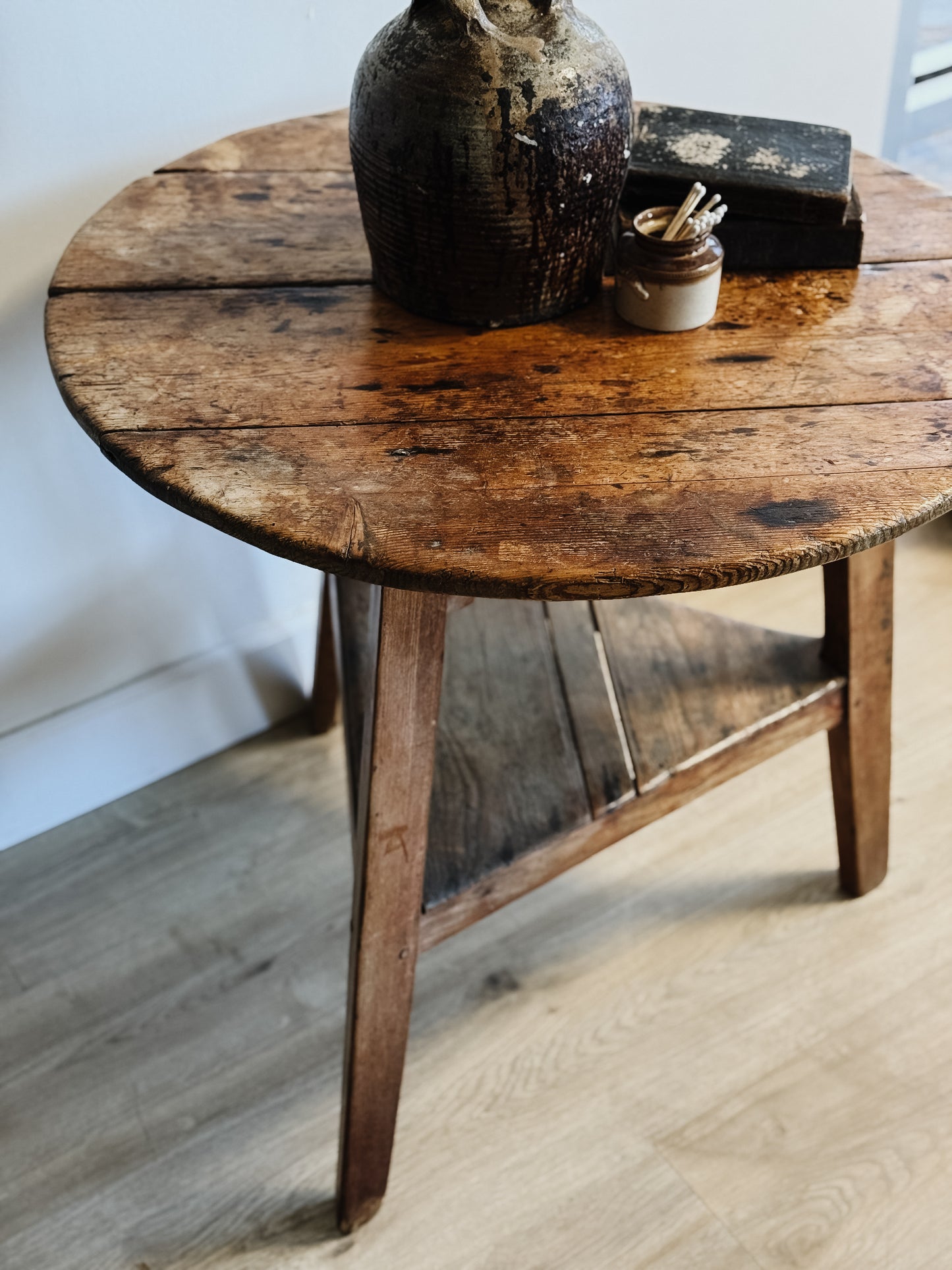 English Georgian Pine Cricket Table