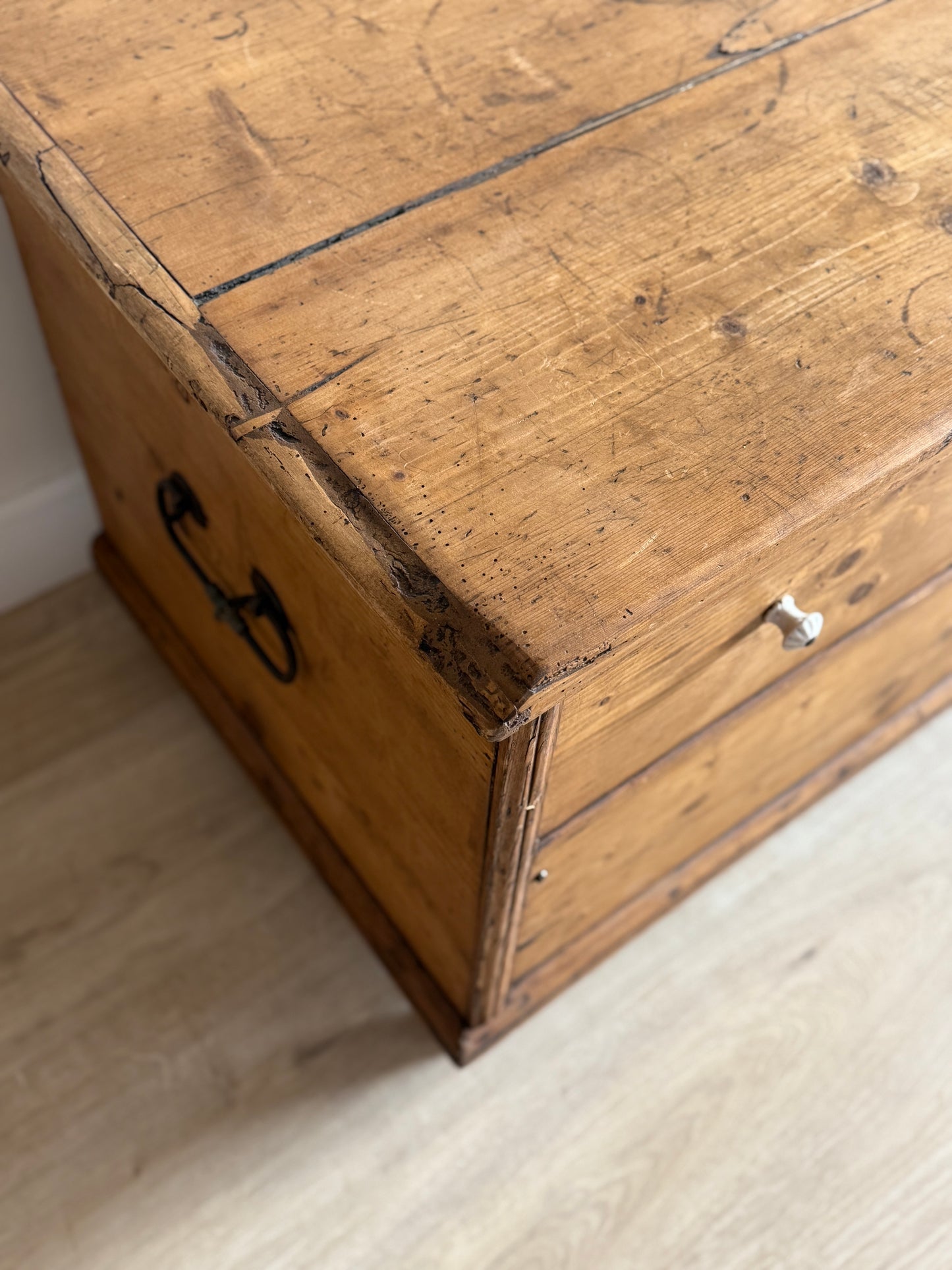 Large Antique European Trunk