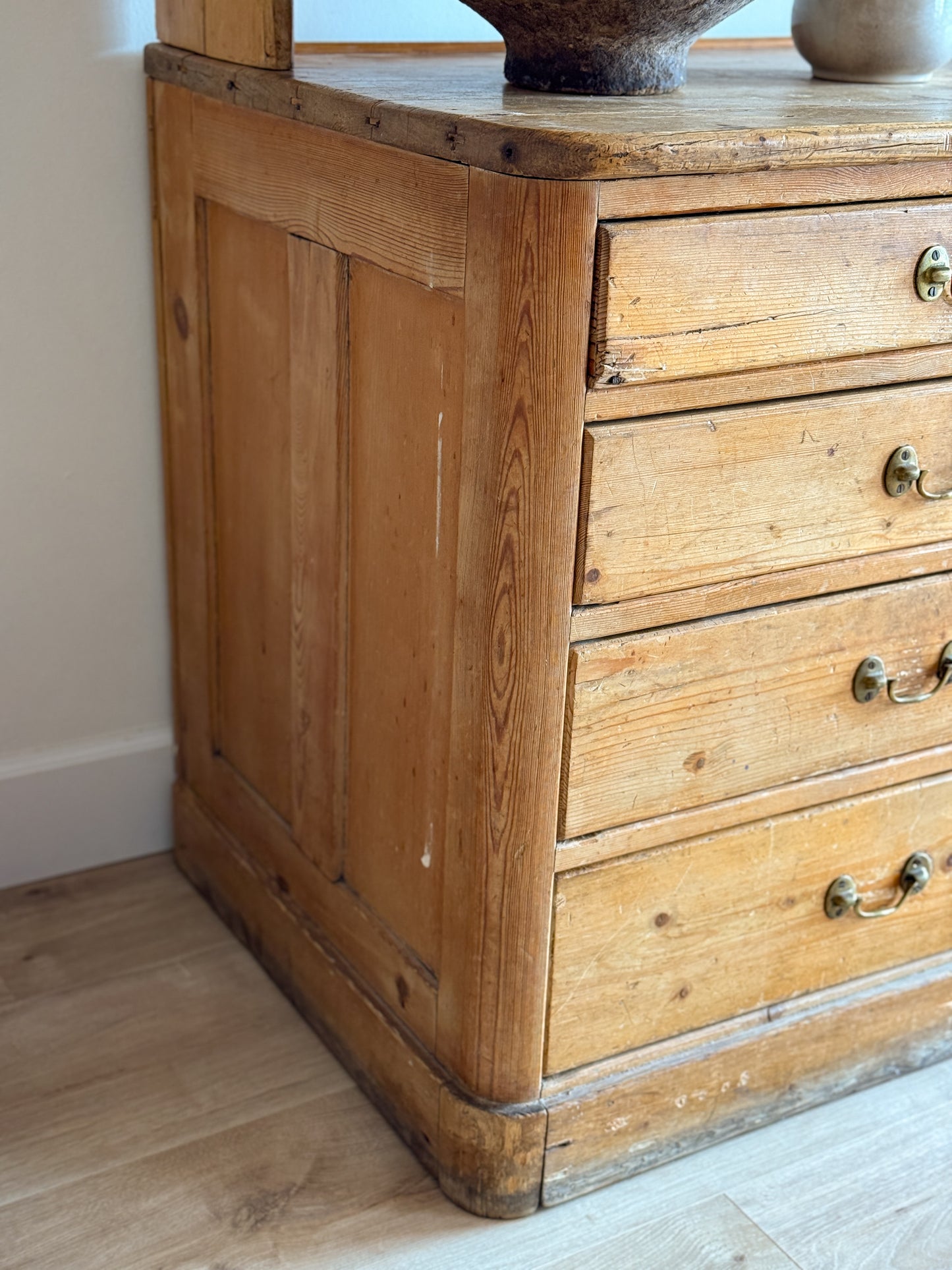 Large Antique English Stepback Hutch