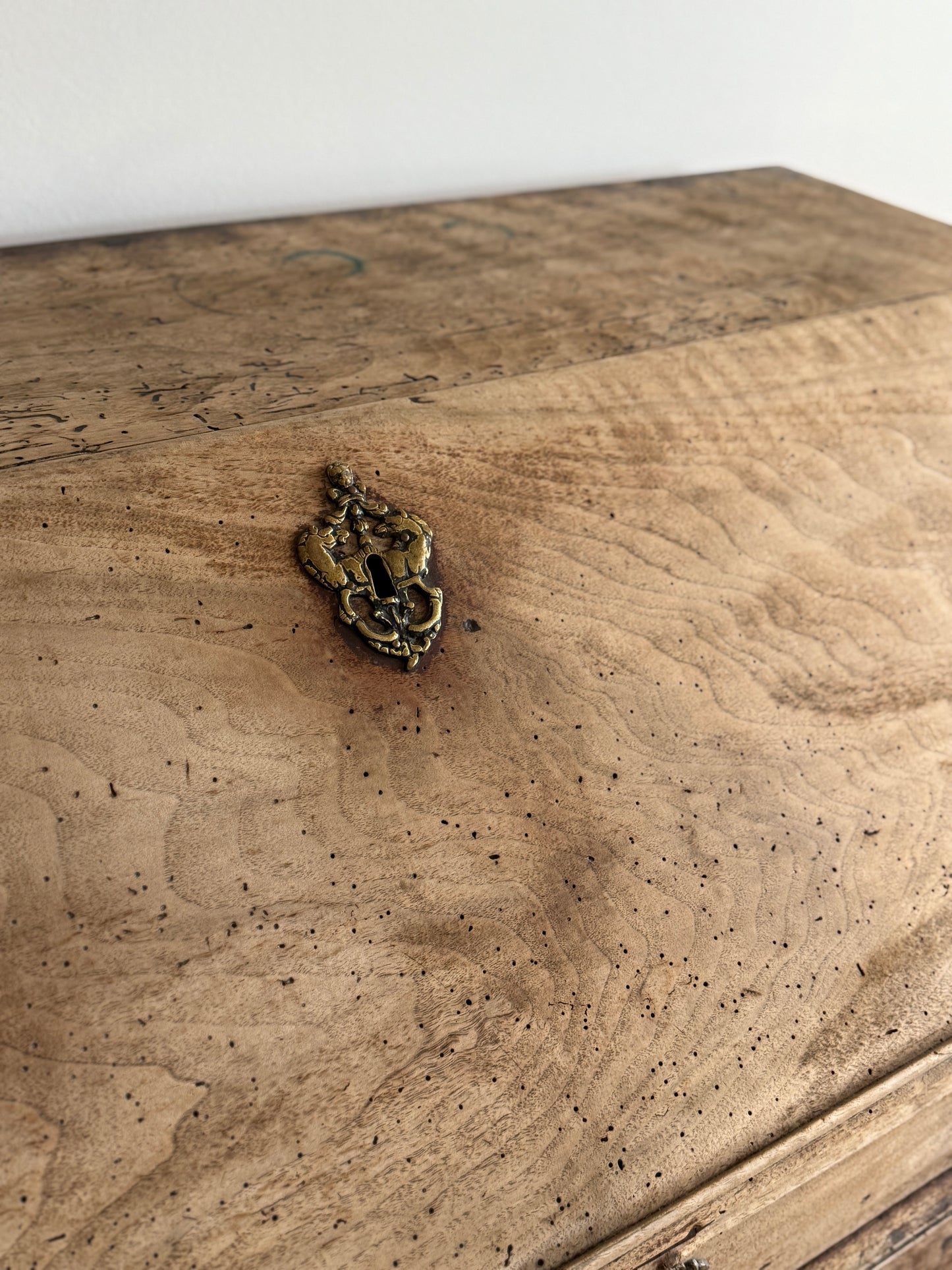 19th Century French Bleached Walnut Secretary Desk, Louis 13th style