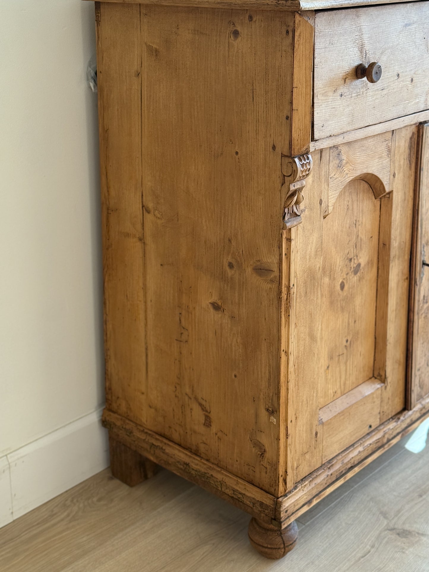 Antique European Pine Sideboard
