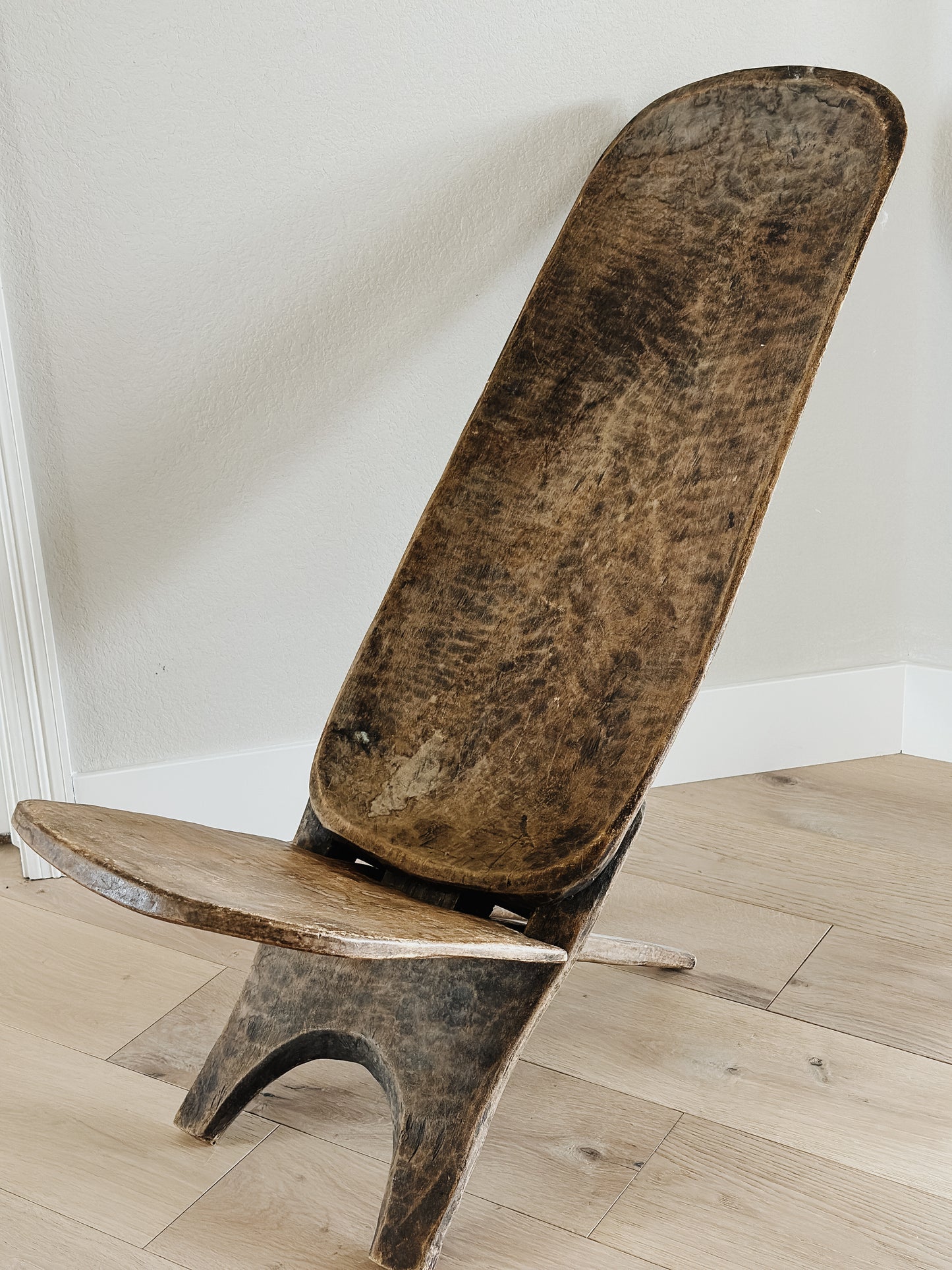 Antique Hand Carved Senufo Stargazer Chair