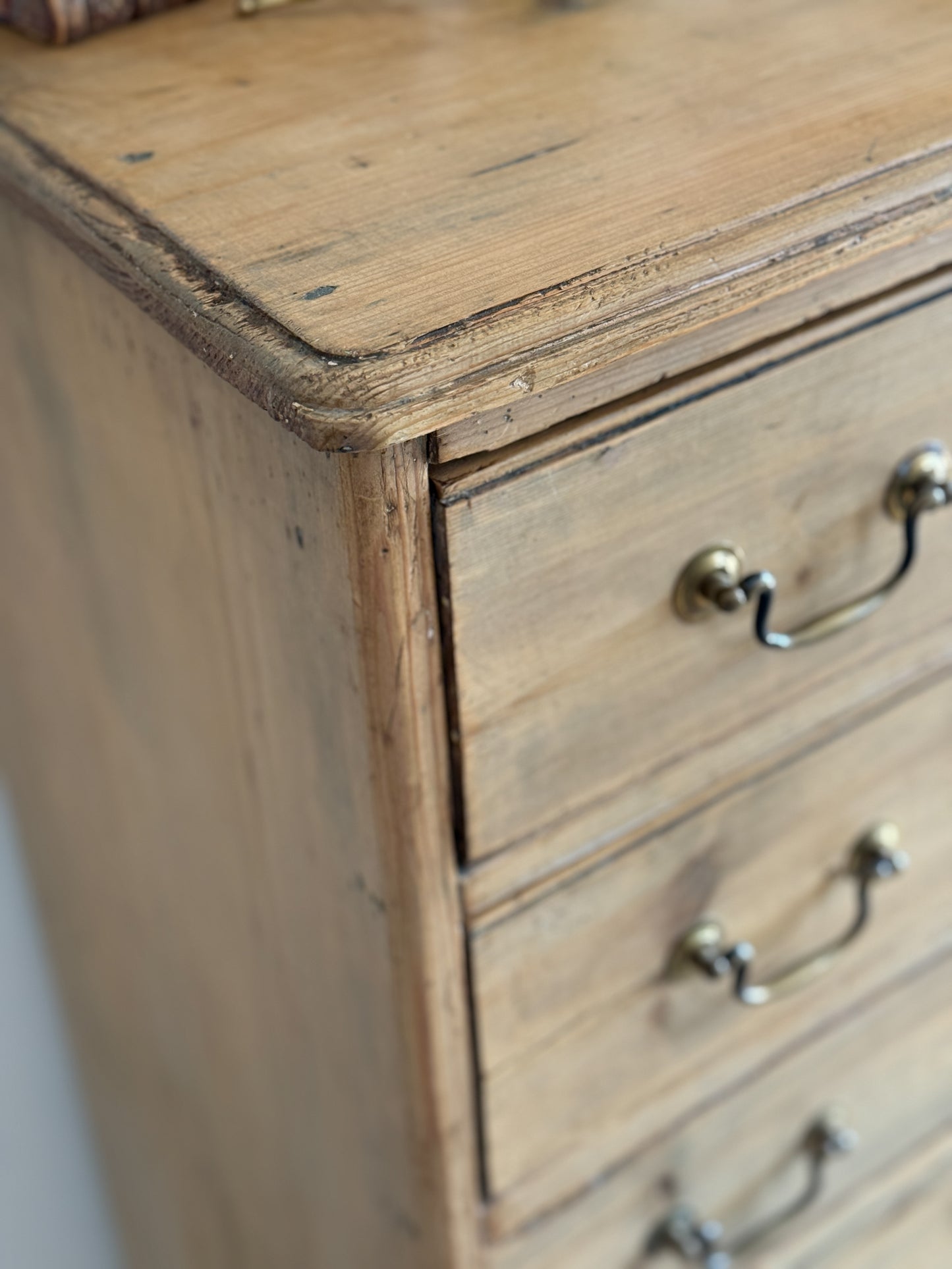 Antique English Tall Boy Chest of Drawers