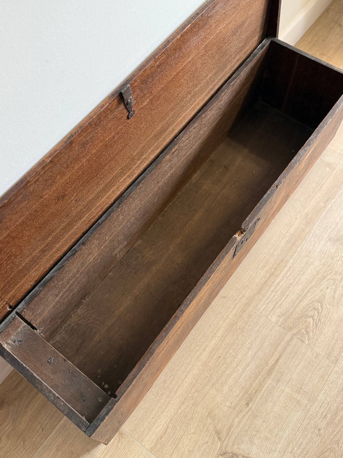 Antique English Oak Sod Box/Trunk