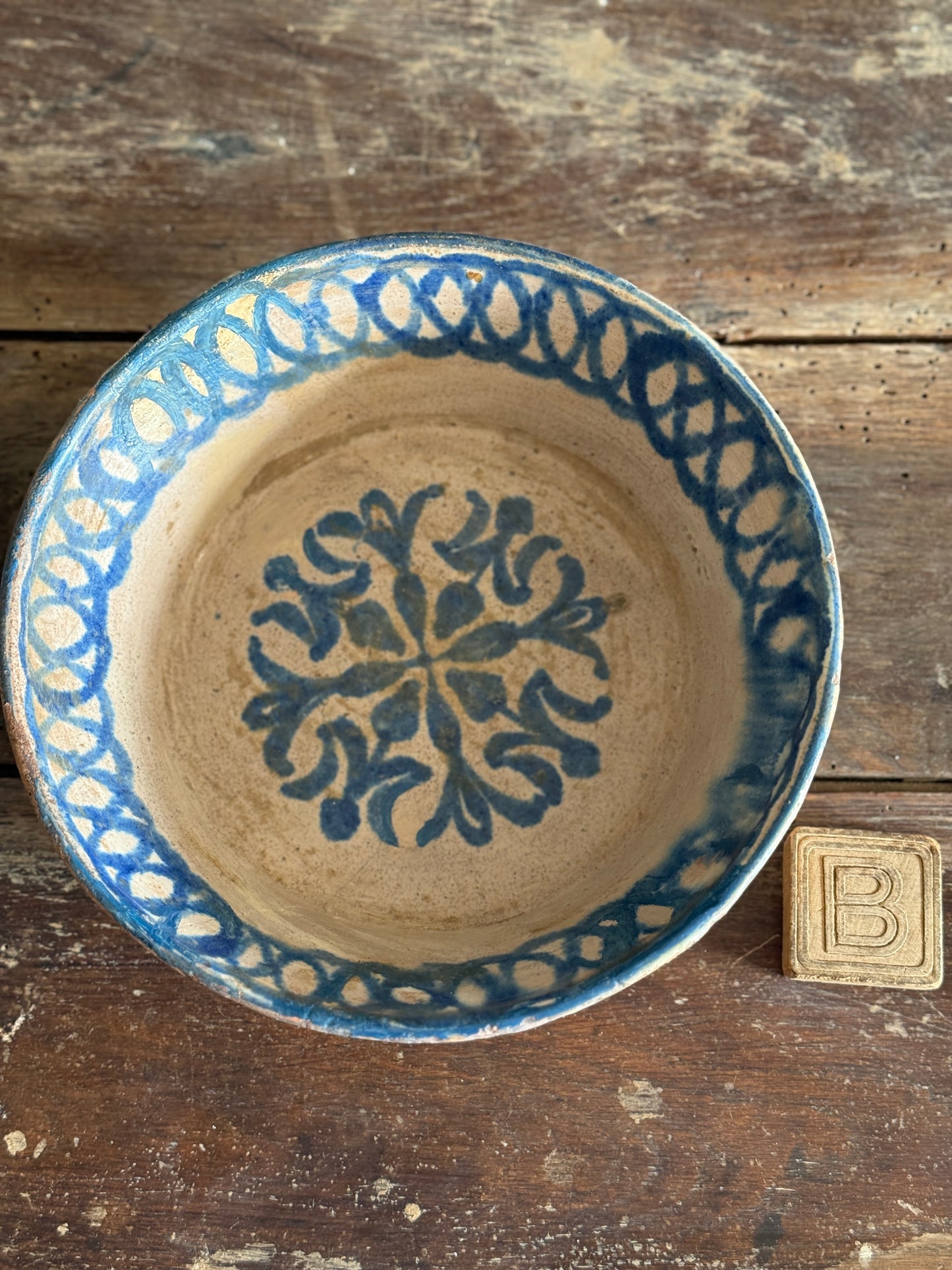Rare Antique Spanish Fajaluaza Bowls - Medium