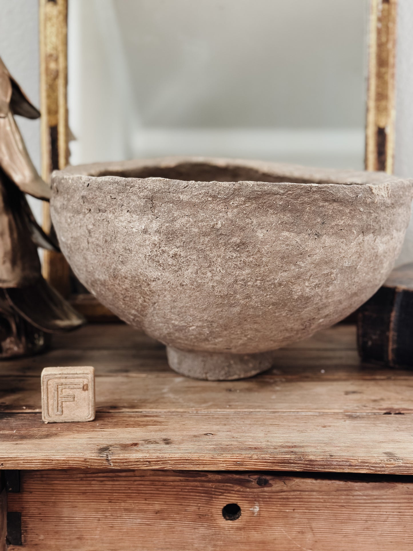 Extra Large Vintage Paper Mache Bowls