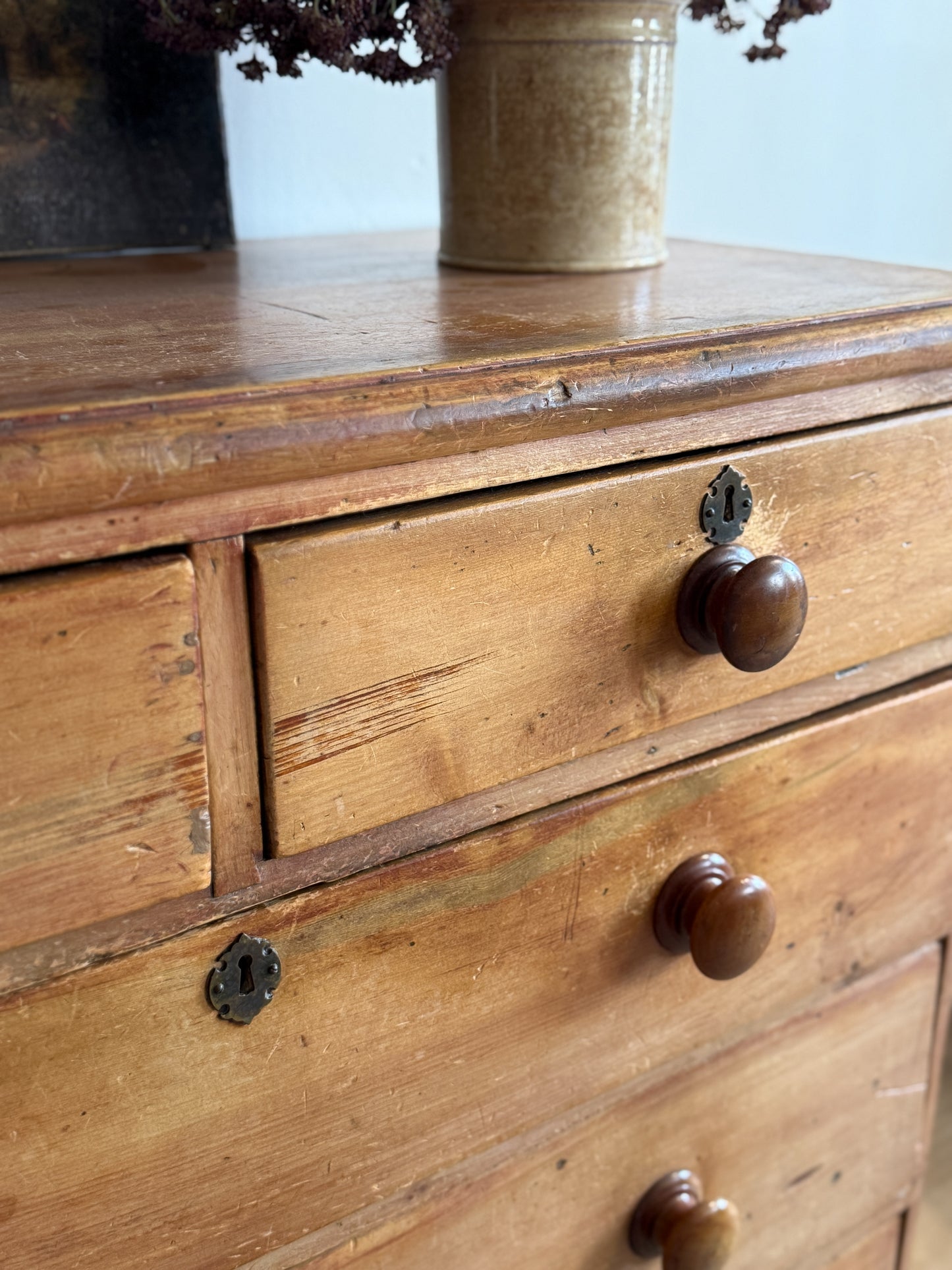 Antique English Pine Dresser/Chest of Drawers