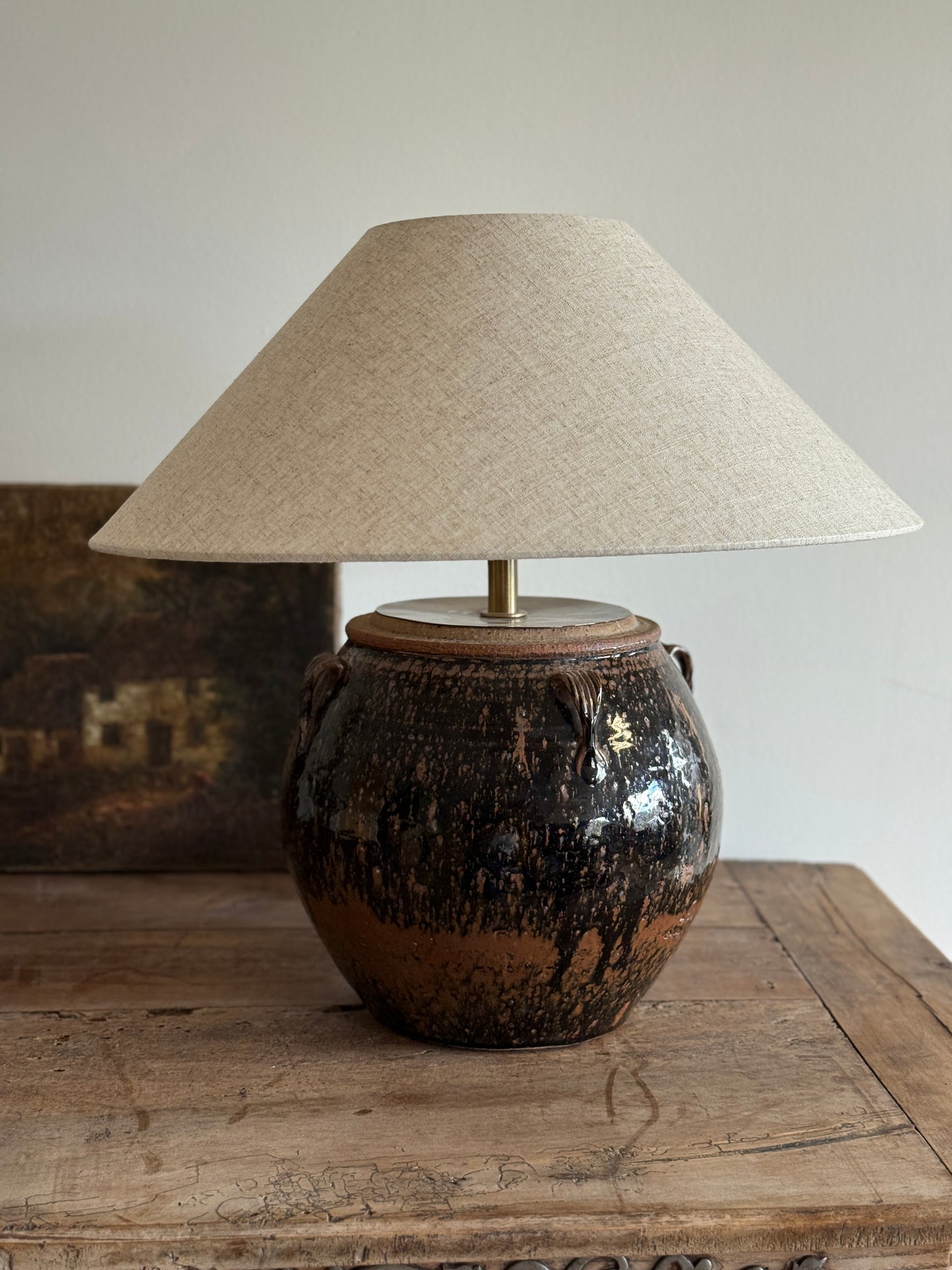 Vintage Pot lamps with Handles