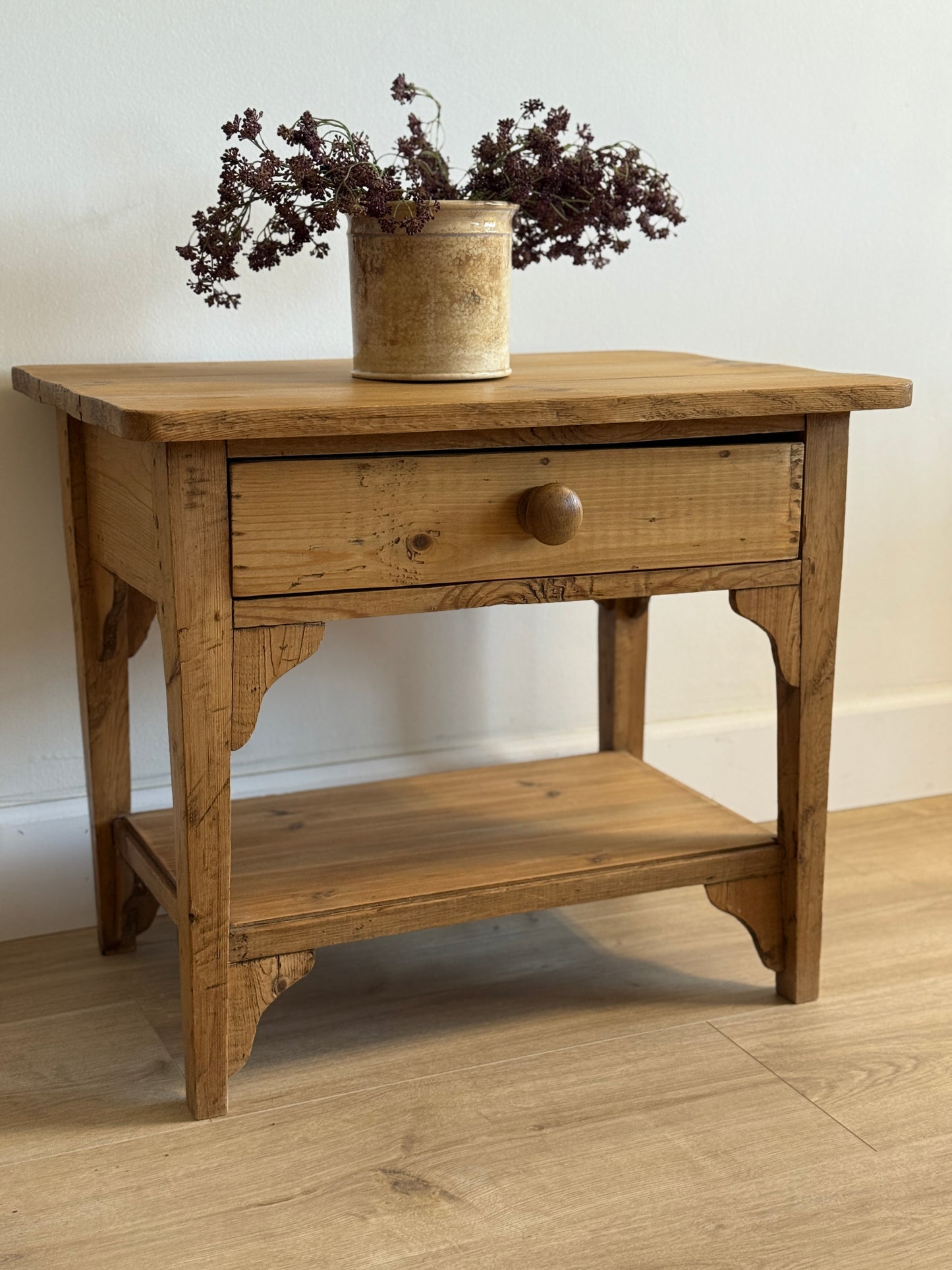 Antique English Pine Side Table