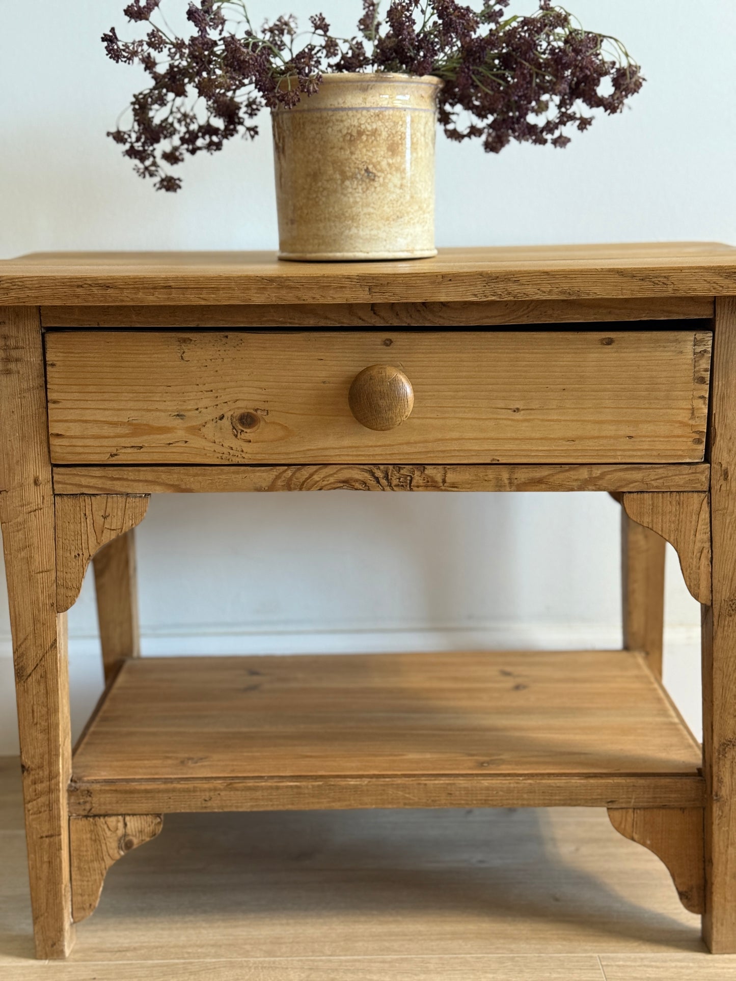 Antique English Pine Side Table