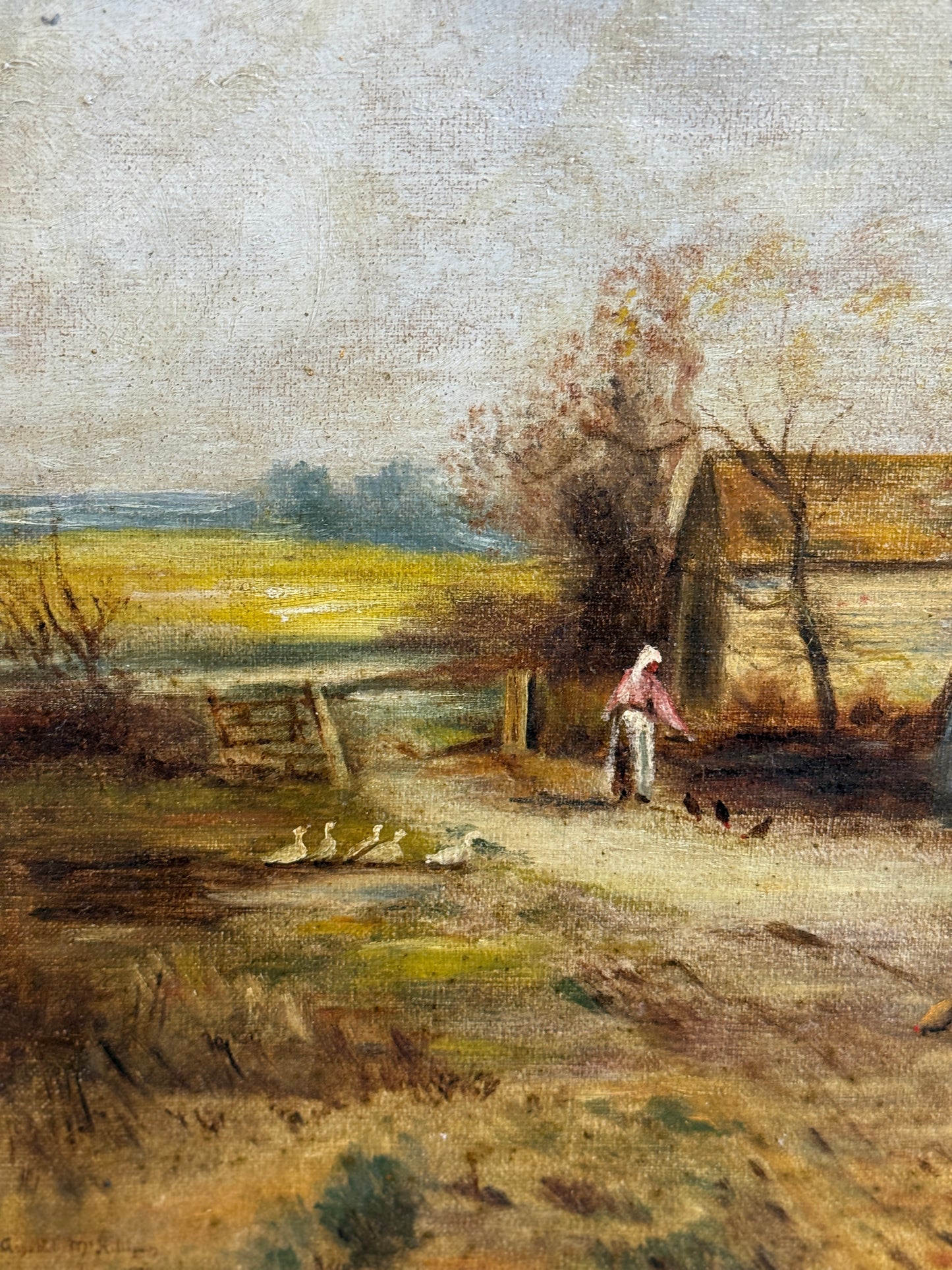 Original Antique European Oil Painting, Annabel McKilligan 1920
