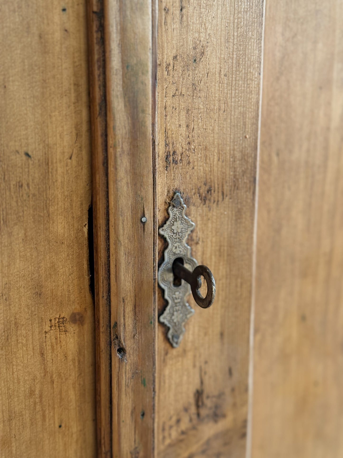 Antique European Pine Sideboard