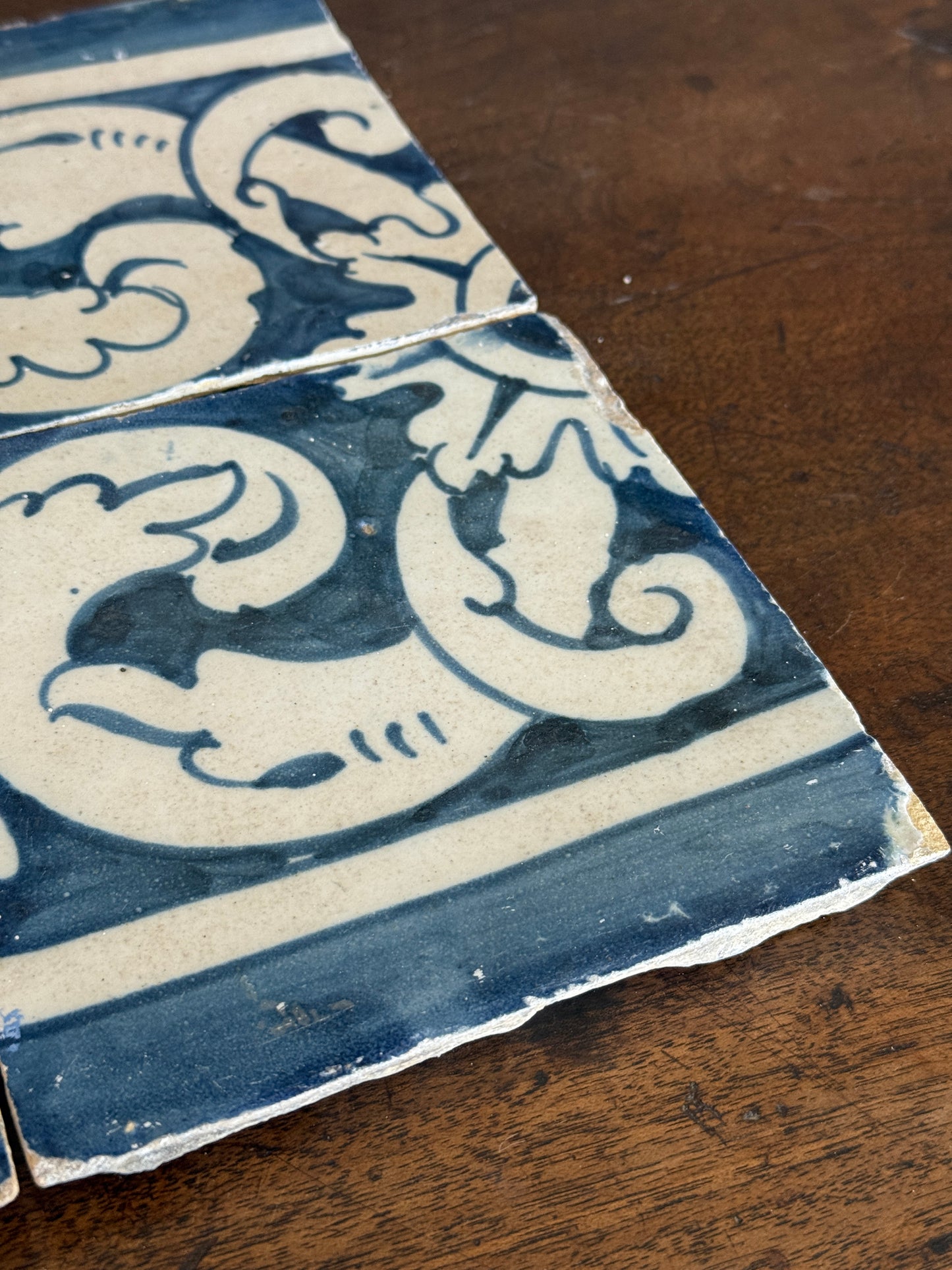 Set of Four Mid 18th Century Portuguese Tiles (2 sets available)