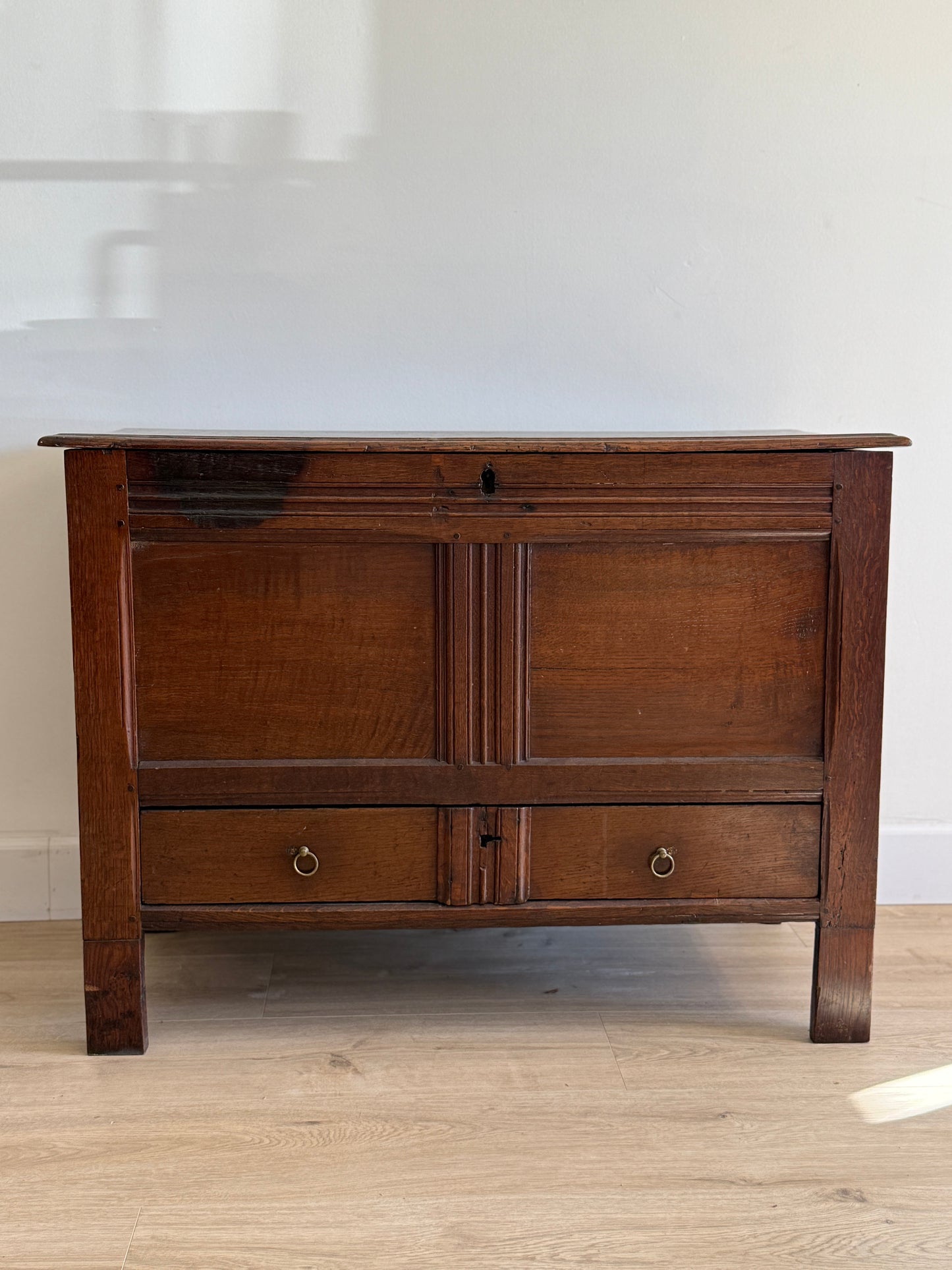 Antique English Oak Coffer/Trunk