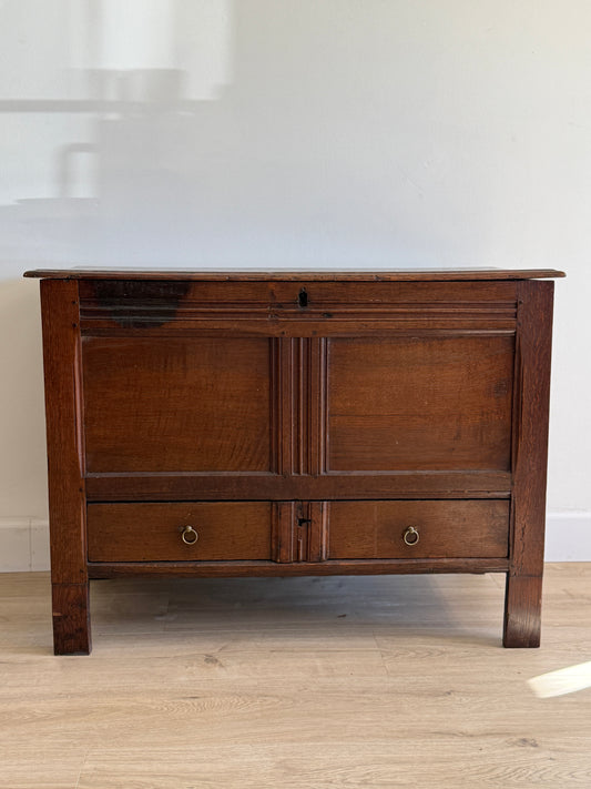 Antique English Oak Coffer/Trunk