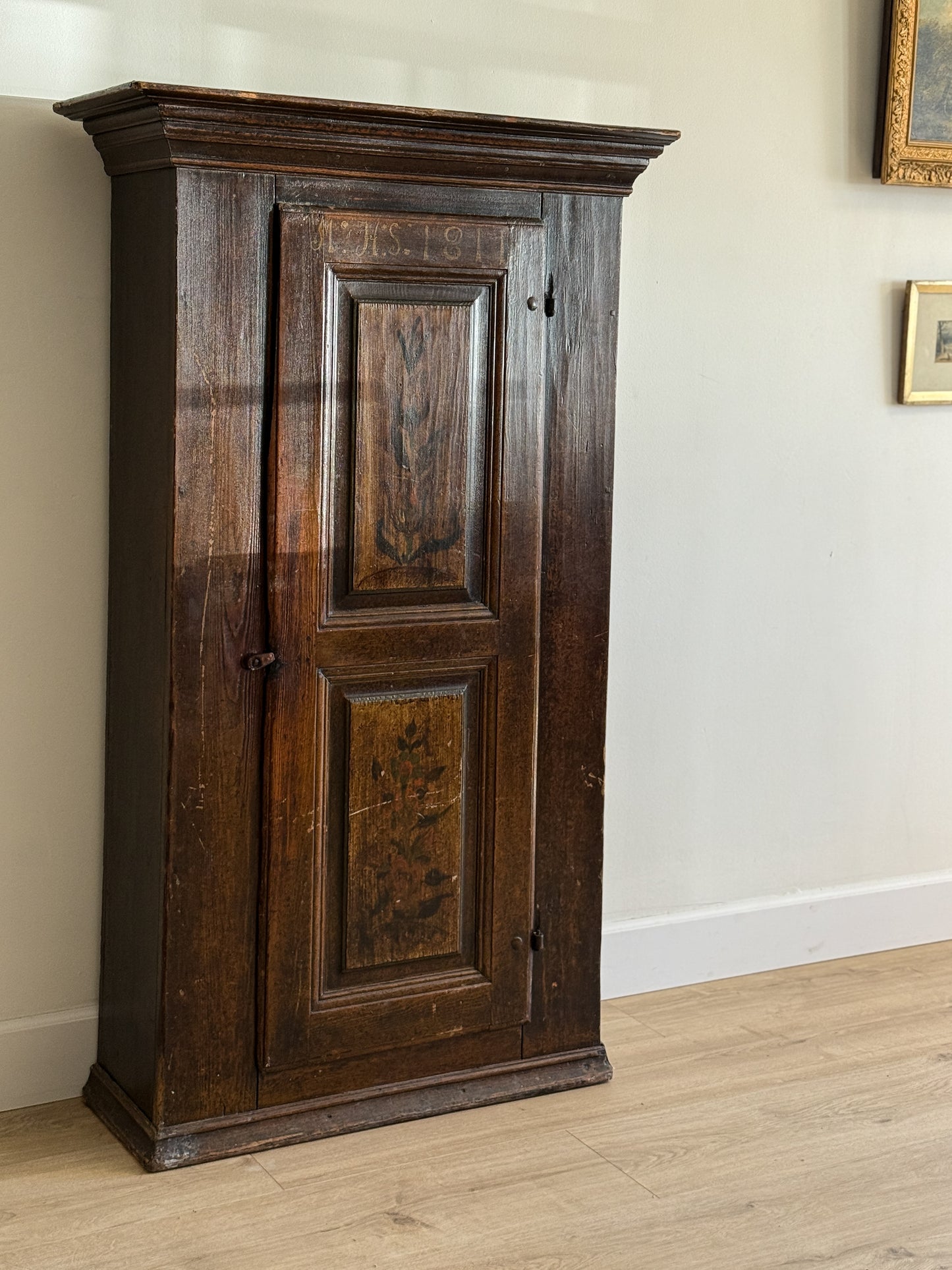 Antique European Marriage Cupboard