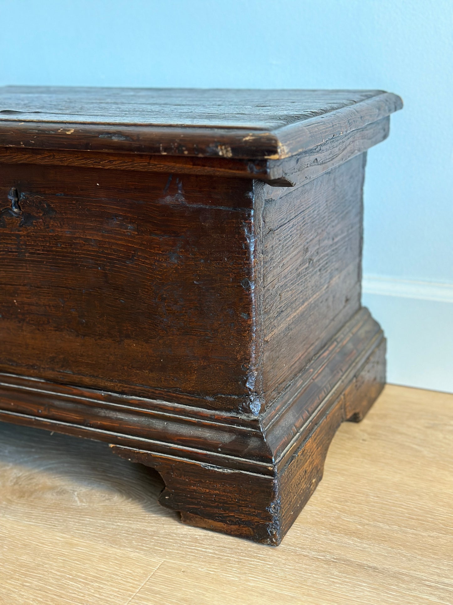 Rare Early 18th Century Italian Walnut Chest/Trunk