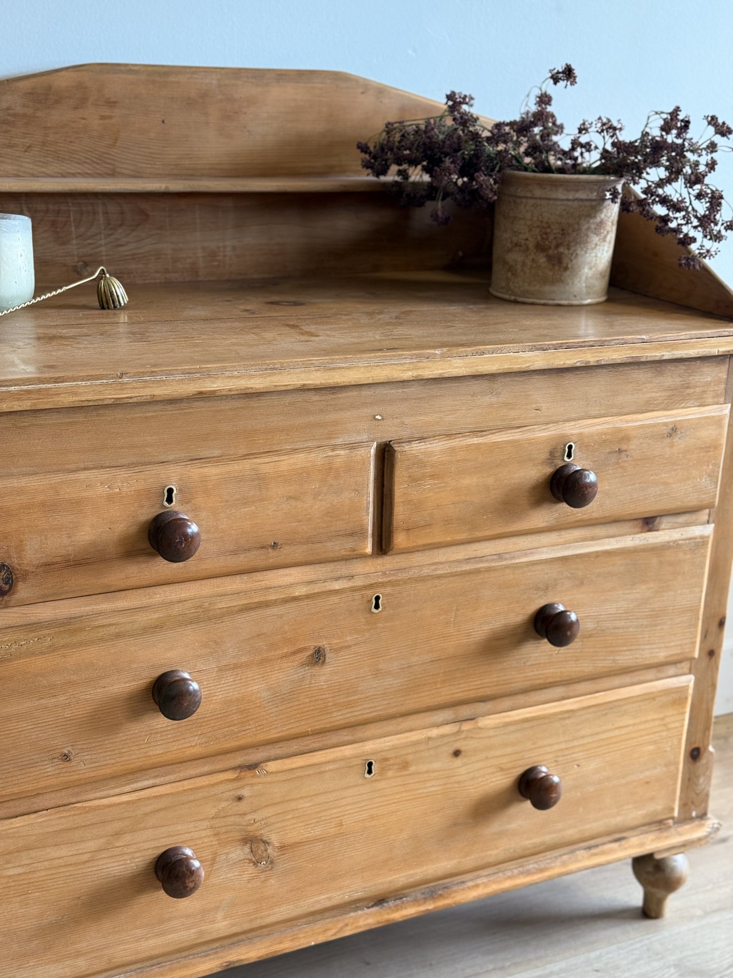 Antique English Pine Dresser/Chest of Drawers